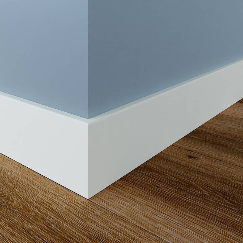 MDF moderne plint - 120x9 mm RAL 9010, Nieuw, Ophalen of Verzenden, Mdf, 200 tot 250 cm