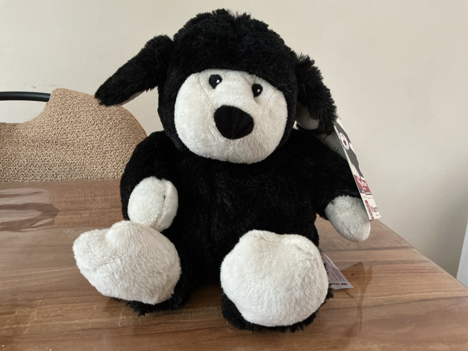 Warmies Beddy Bears zwart schaap magnetron knuffel, Overige merken, Overige karakters, Beer, Nieuw
