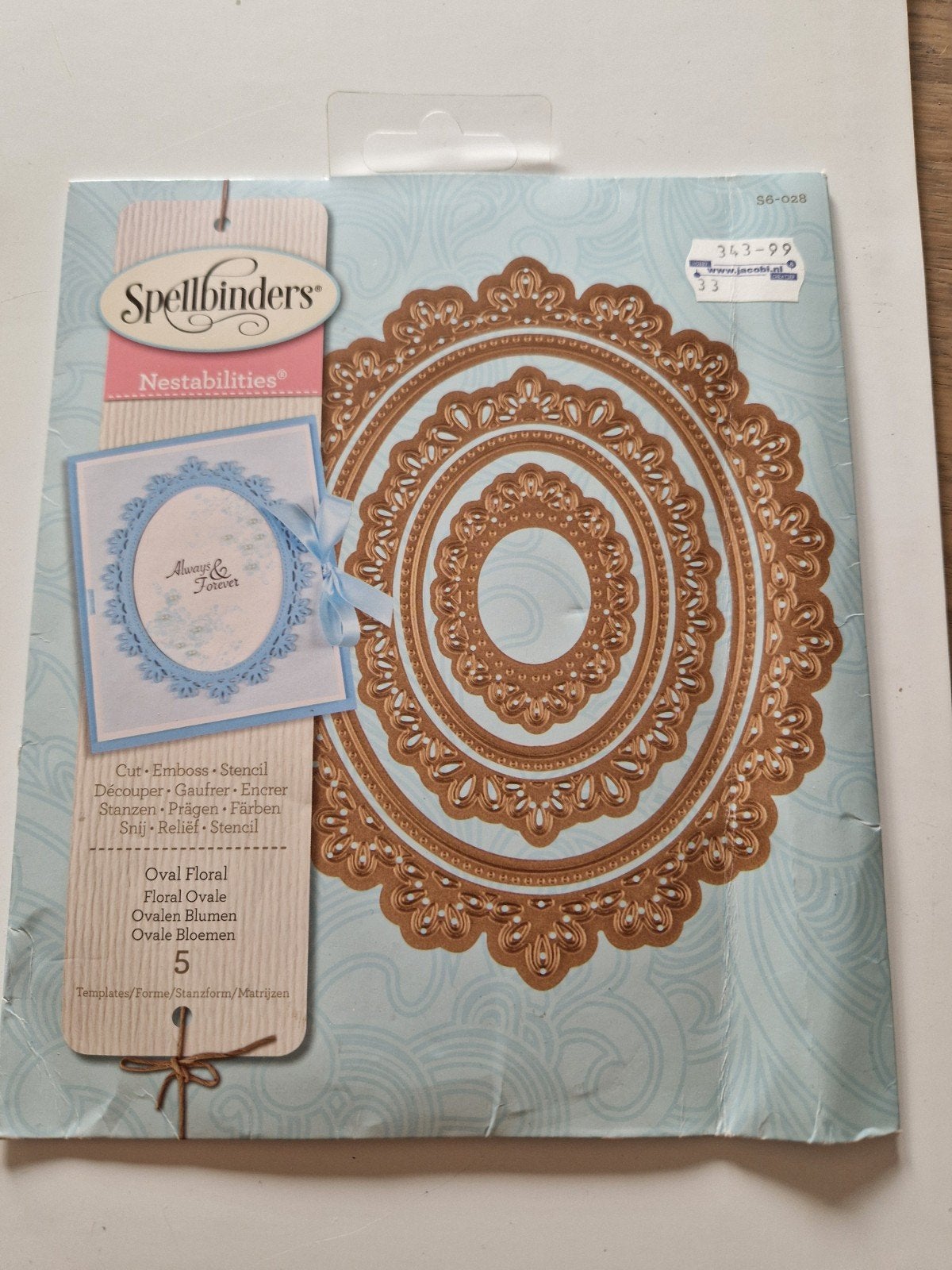 Spellbinders Nestabilities Oval Floral snijmallen set, Ophalen of Verzenden, Nieuw