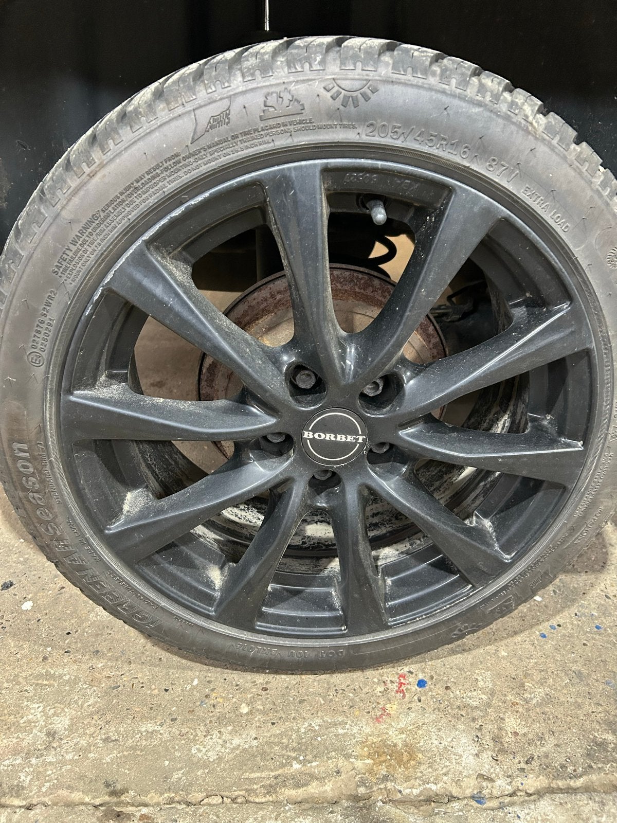 Borbet velgen met Federal all-season banden 205/45R16, Auto-onderdelen, Banden en Velgen, Ophalen, Gebruikt, 16 inch, Banden en Velgen