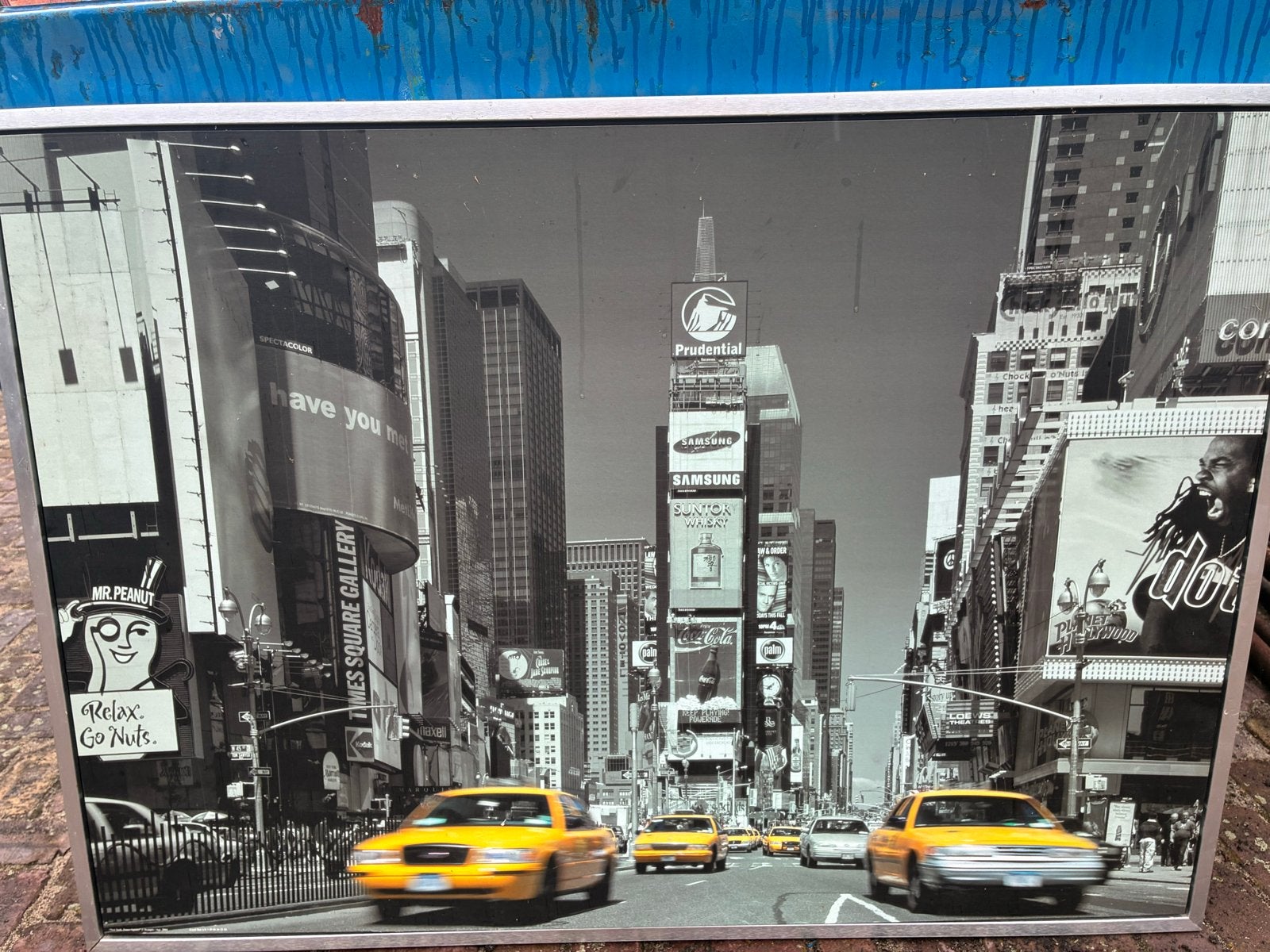 New York Times Square foto 100x140 cm, Huis en Inrichting, Woonaccessoires | Schilderijen, Tekeningen en Foto's, Ophalen, Gebruikt