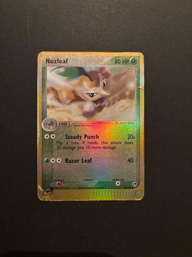 Nuzleaf Pokémon kaart (Reverse Holo) 48/100, Ophalen of Verzenden, Zo goed als nieuw, Losse kaart, Foil