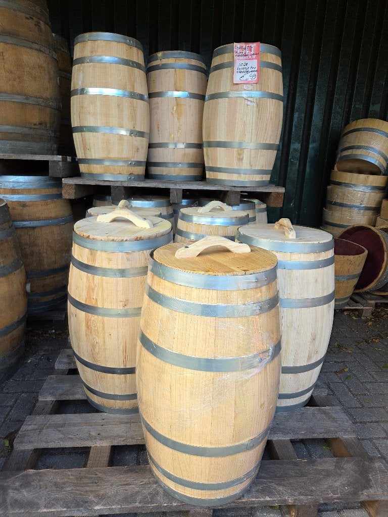 Regenton 110 ltr met los deksel en handvat., 75 tot 150 liter, Ophalen, Nieuw, Hout