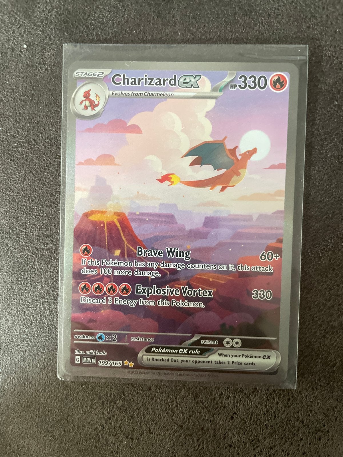 Charizard EX 039/165 Pokémon kaart  serie 151, Ophalen of Verzenden, Zo goed als nieuw, Losse kaart, Foil