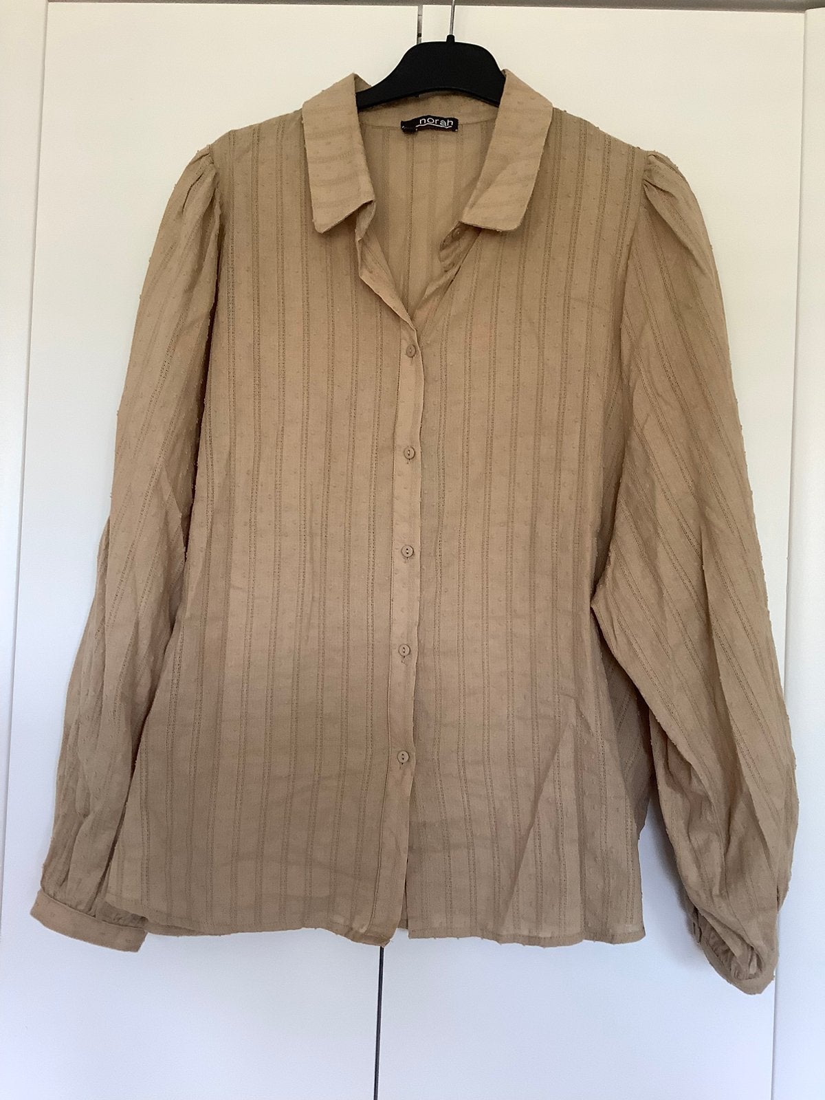Leuke blouse maat 44, Kleding | Dames, Grote Maten, Ophalen of Verzenden, Zo goed als nieuw, Beige, Blouse of Tuniek