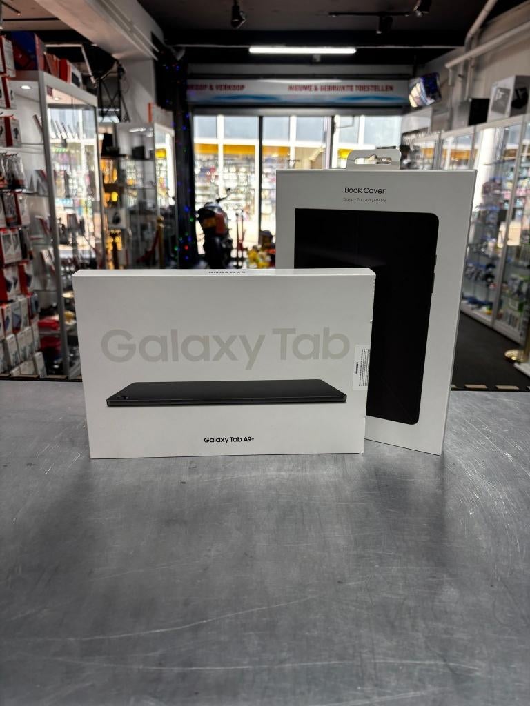 Samsung Galaxy Tab A9+ met een Book cover | NIEUW, 10 inch, ., Nieuw, Bescherming voor- en achterkant