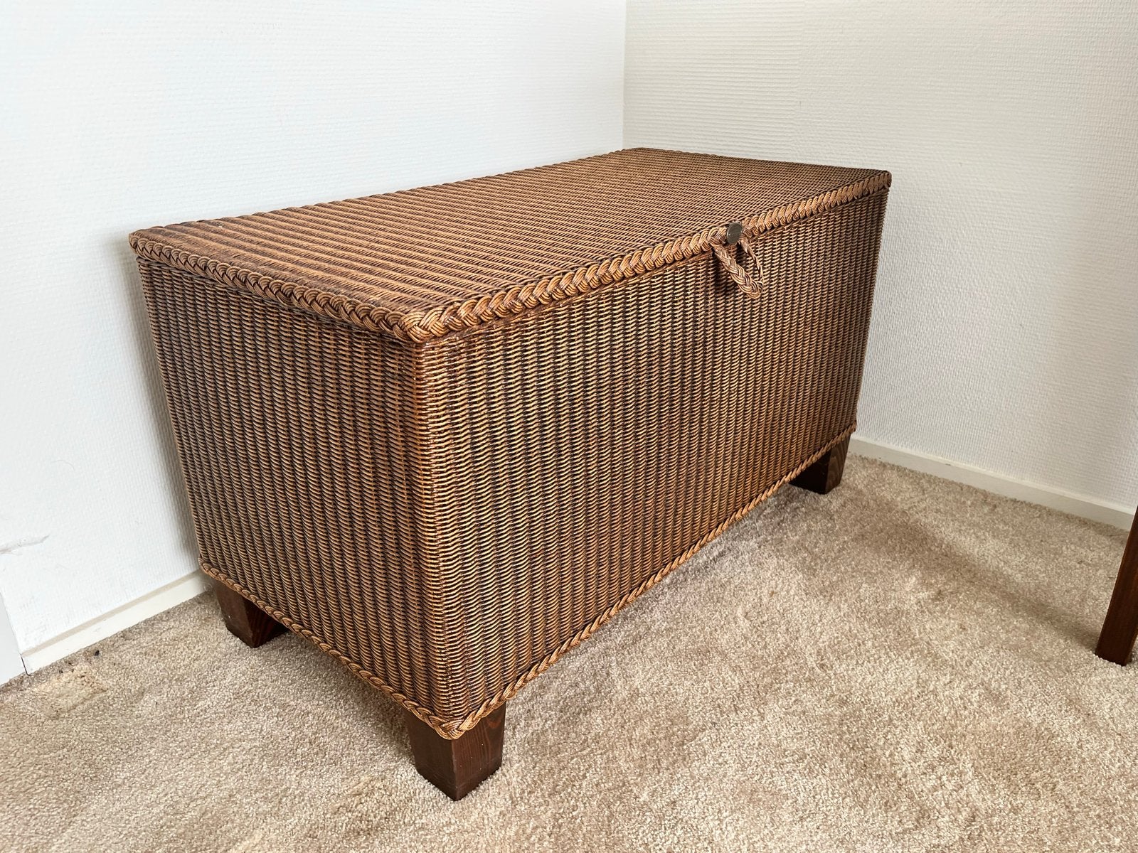 Lloyd Loom Deken-/Opbergkist van geweven riet/wicker, Ophalen, Overige materialen, Gebruikt, 50 tot 100 cm