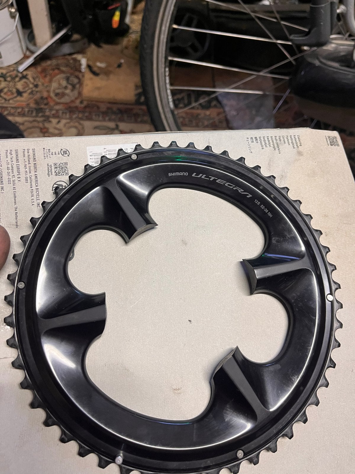 Shimano Ultegra FC-R8100 Kettingblad 52-36T, Nieuw, Ophalen of Verzenden, Derailleur of Ketting, Aluminium