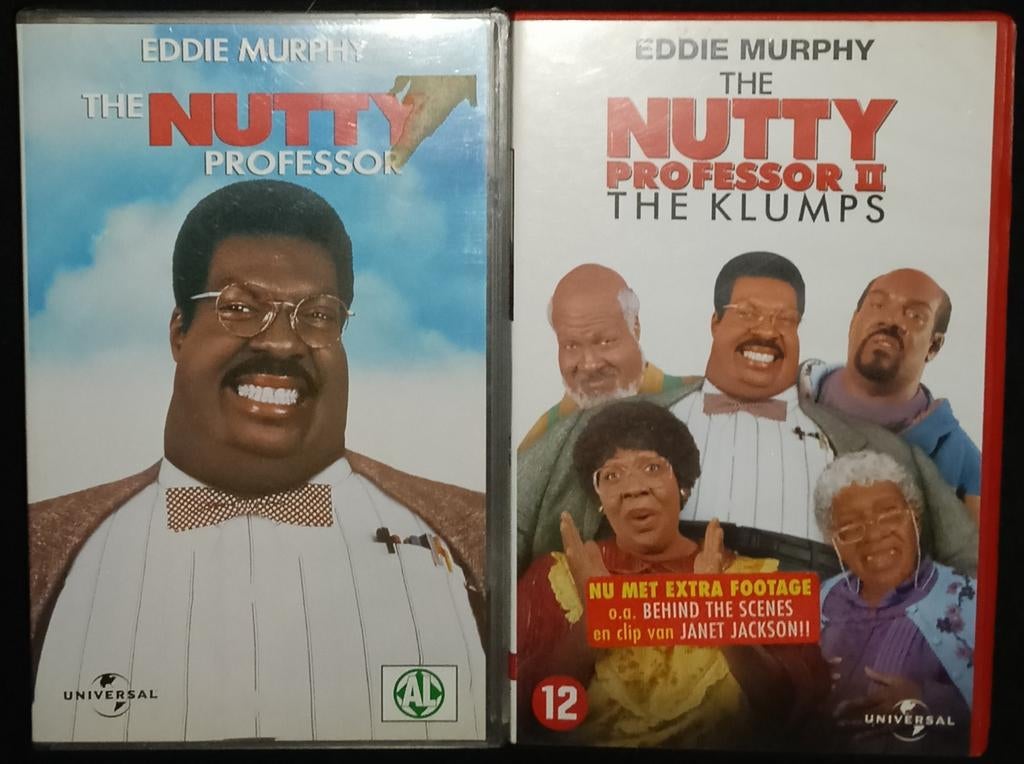 The Nutty Professor 1 en 2 vhs, Cd's en Dvd's, VHS | Film, Vanaf 16 jaar, Ophalen of Verzenden, Zo goed als nieuw, Horror