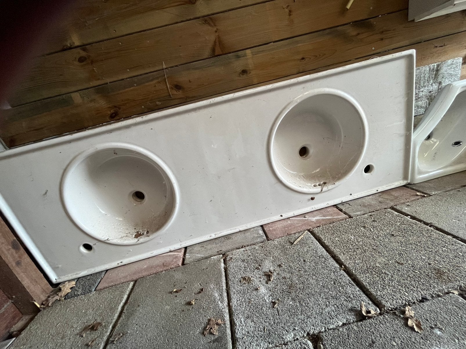 Dubbele wasbak, Ophalen, Zo goed als nieuw, Wastafel