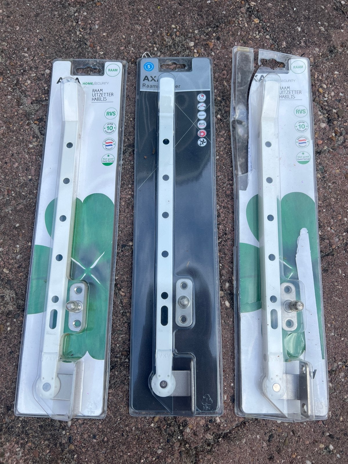 Nieuwe Raamuitzetters AXA Habilis RVS - Set van 3, Ophalen of Verzenden, Nieuw, Overige typen, Minder dan 80 cm
