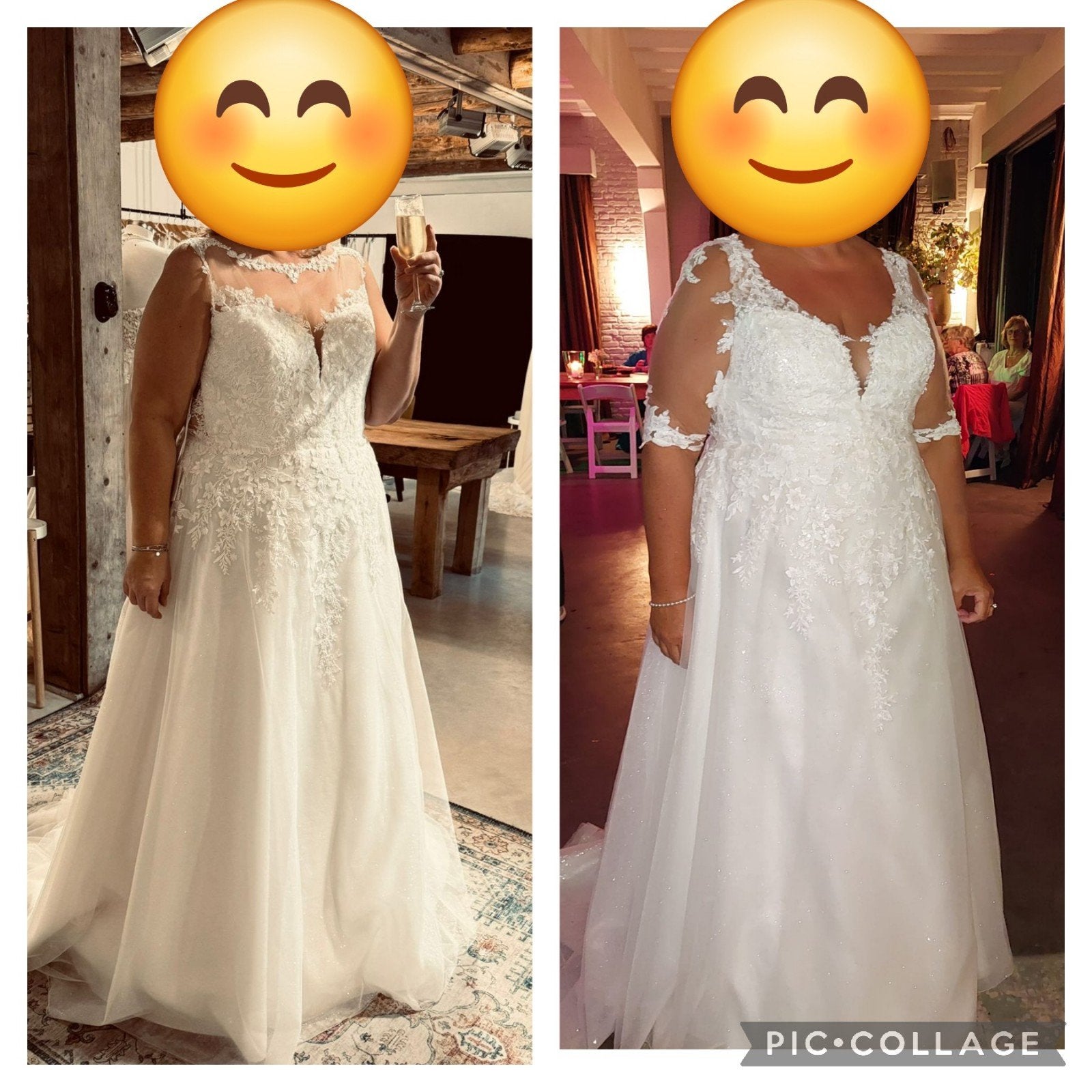 Prachtige trouwjurk met kanten details en sleep, Ophalen, Trouwjurk, Wit, Zo goed als nieuw