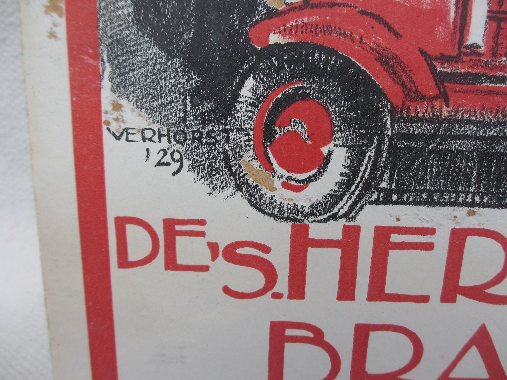 Poster 1929 Andreas j Verhorst (1889-1977), Ophalen of Verzenden, A1 t/m A3, Overige onderwerpen, Rechthoekig Staand