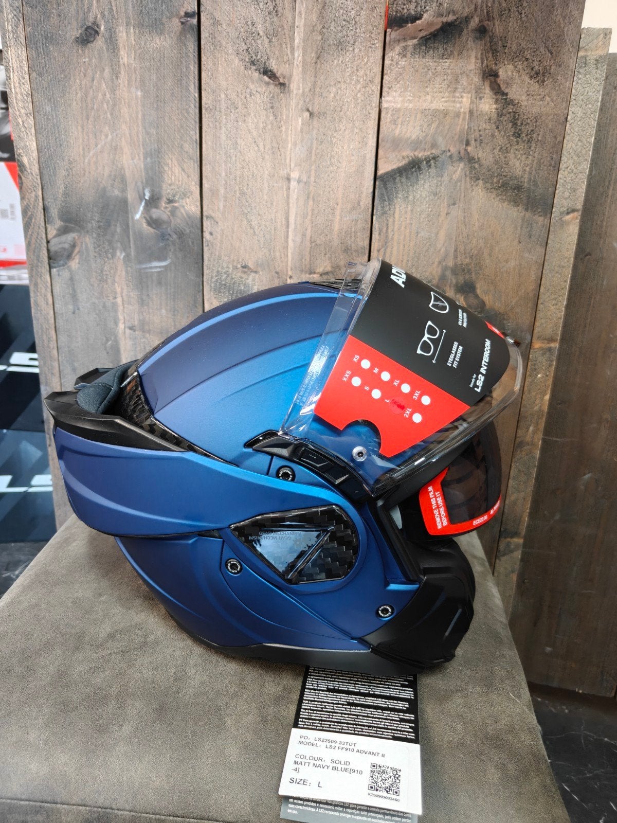 LS2 Flipover Helm L motor, scooter, bromfiets, Motoren, Systeemhelm, Ophalen of Verzenden, Dames, L