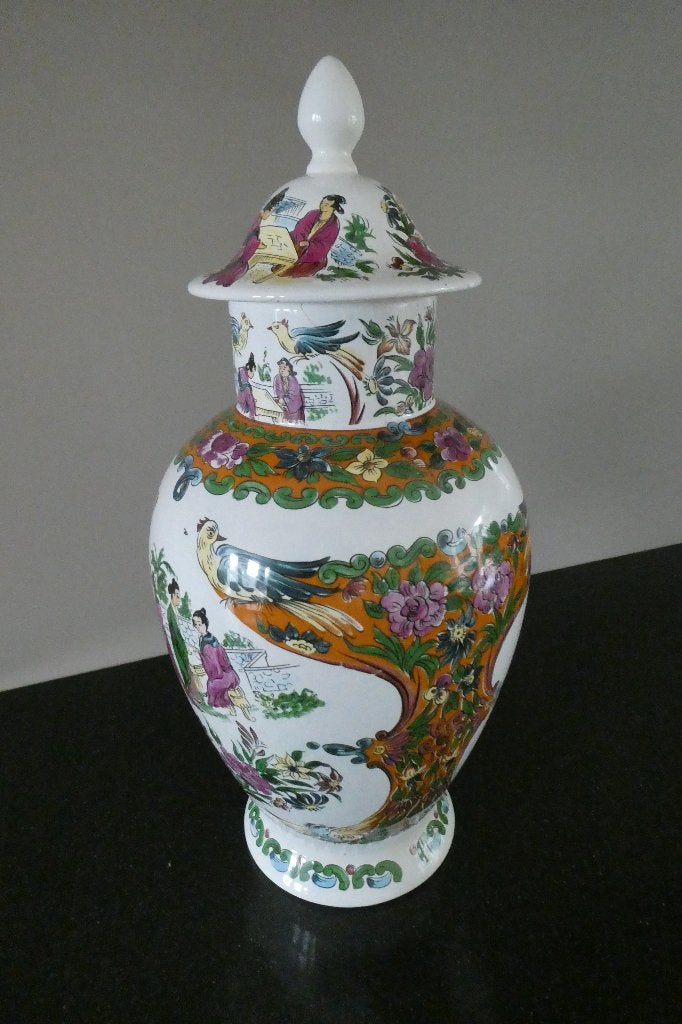 Chinese porseleinen vaas. Hoogte 42 cm, Ophalen of Verzenden, Zo goed als nieuw, Handgemaakt, 42 cm
