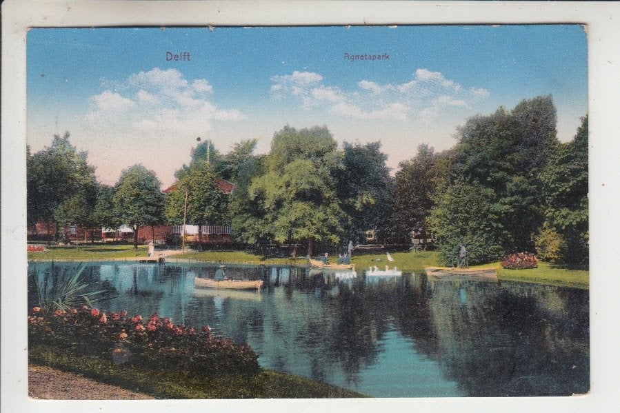 Delft, Agnetapark, Ophalen of Verzenden, Voor 1920, Gelopen, Zuid-Holland