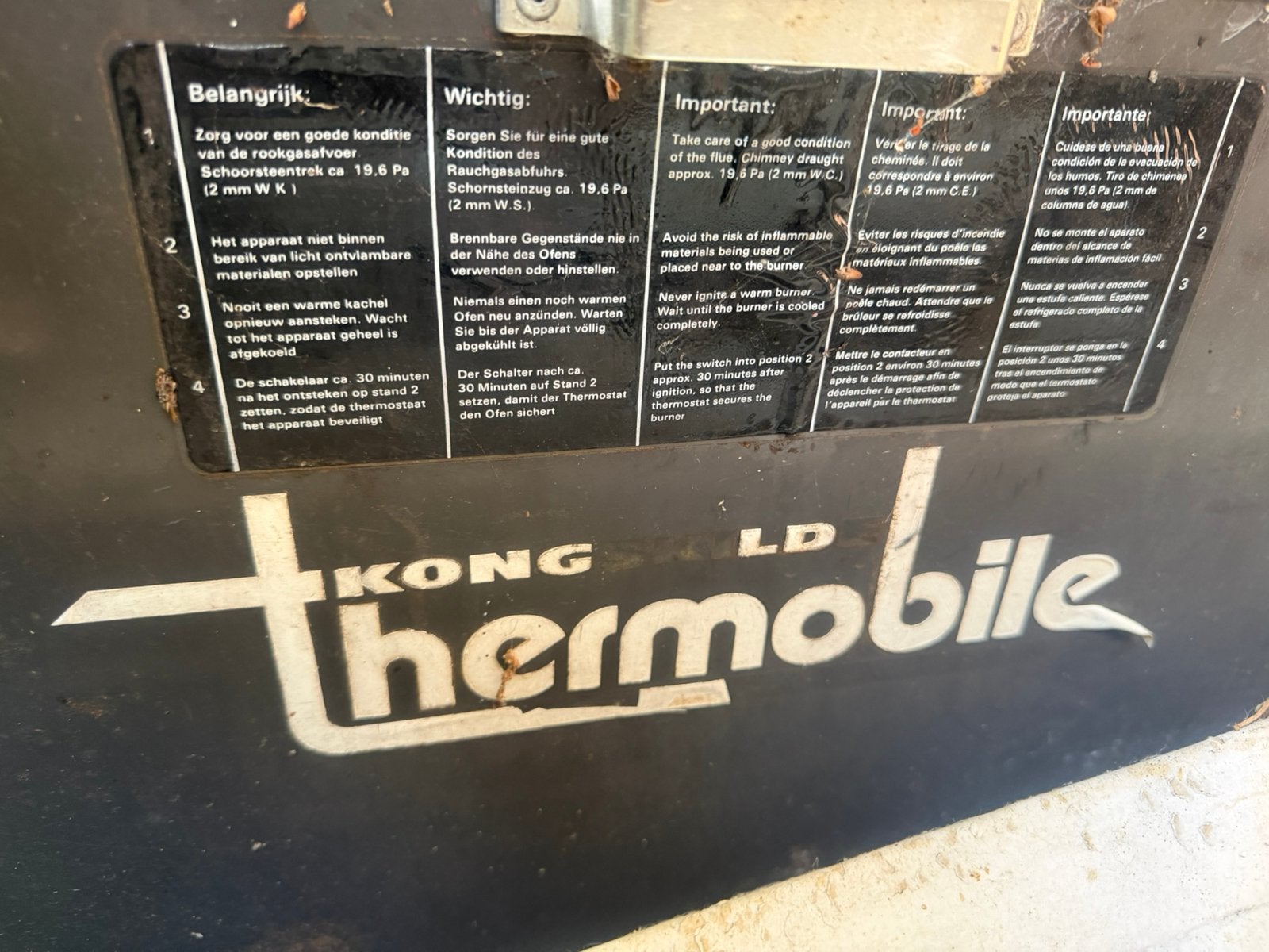Thermobile kongskilde turbo kachel, werkt perfect, Doe-het-zelf en Verbouw, Ophalen of Verzenden, Gebruikt, 800 watt of meer, Kachel