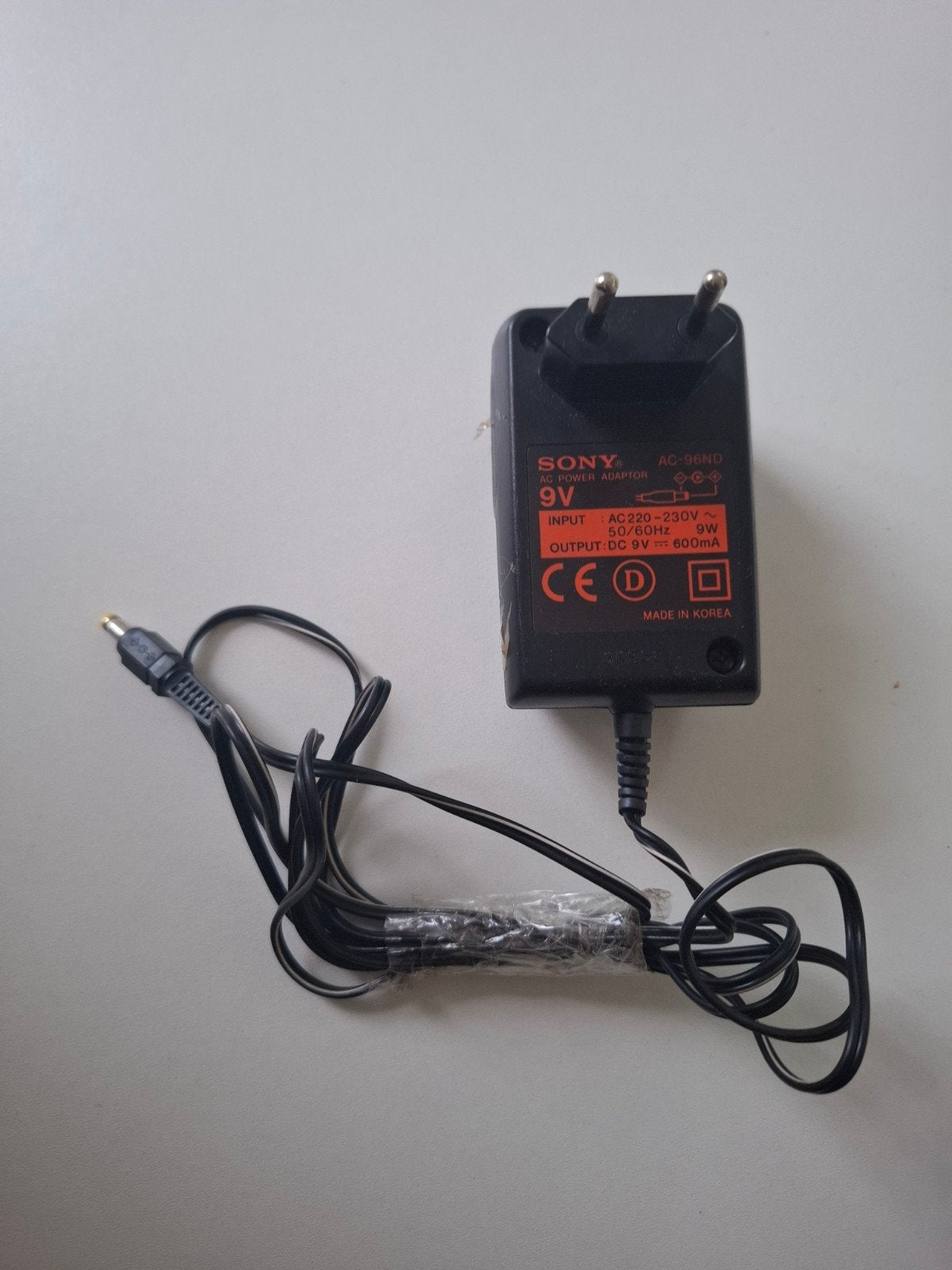 Sony AC-96ND 9V Voedingsadapter - Made in Korea, Audio, Tv en Foto, Verzenden, Gebruikt