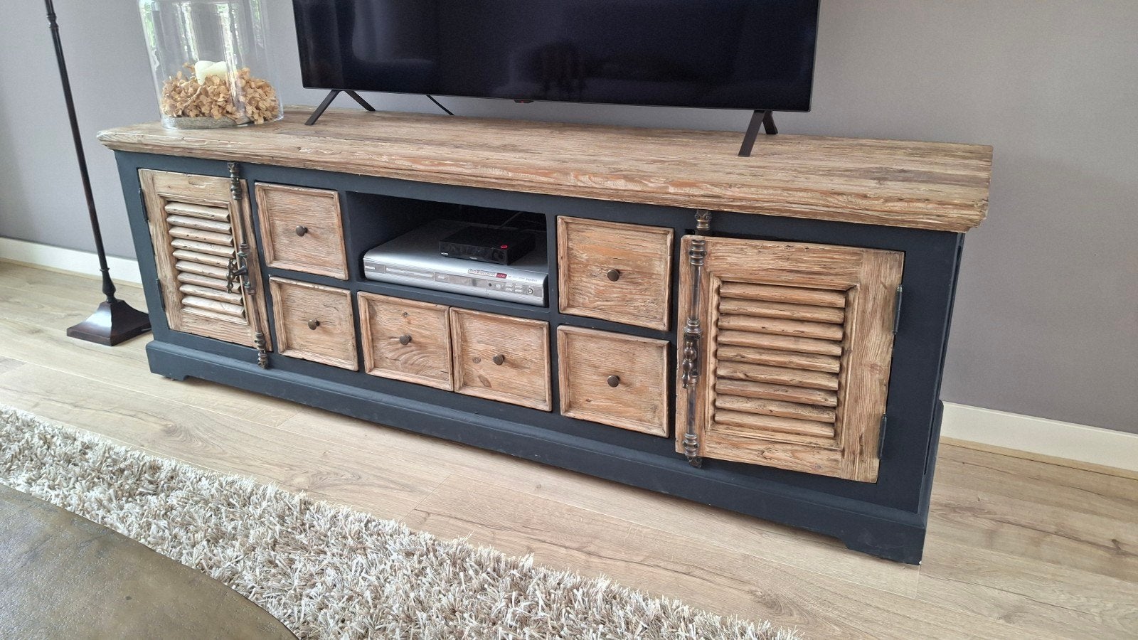 Landelijke tv meubel Amanda - 190x50x65 cm, Huis en Inrichting, Ophalen, Gebruikt, 150 tot 200 cm, Minder dan 100 cm