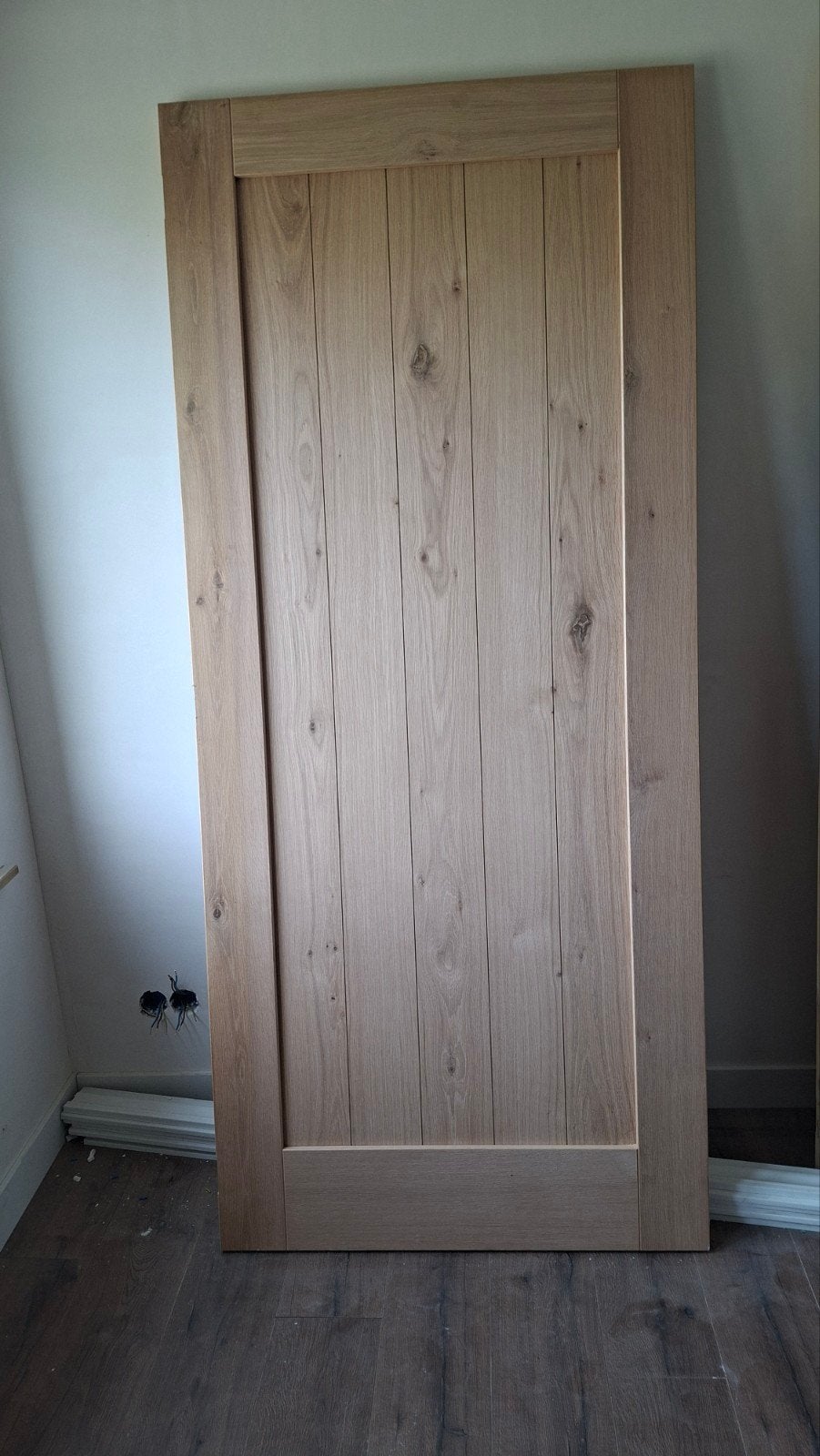 Massief eiken binnendeur 93x211.5, Ophalen of Verzenden, Zo goed als nieuw, Hout, Binnendeur