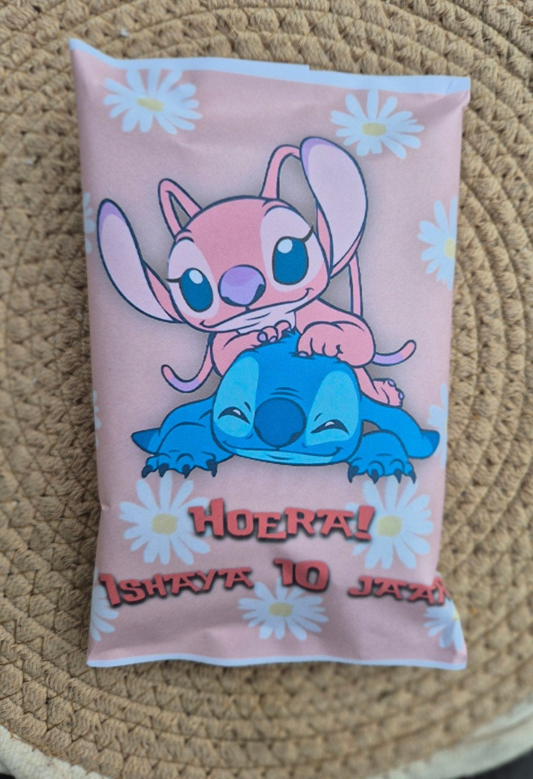 Traktatie Stitch en Angel, Ophalen of Verzenden, Nieuw, Feestartikel, Verjaardag