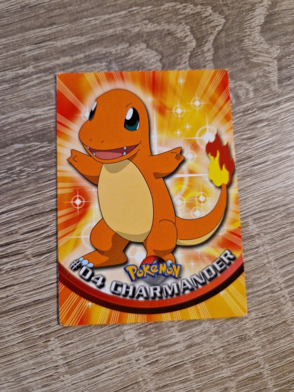 Topps Series 1 Pokémon Charmander #04 Kaart, Ophalen of Verzenden, Gebruikt, Losse kaart