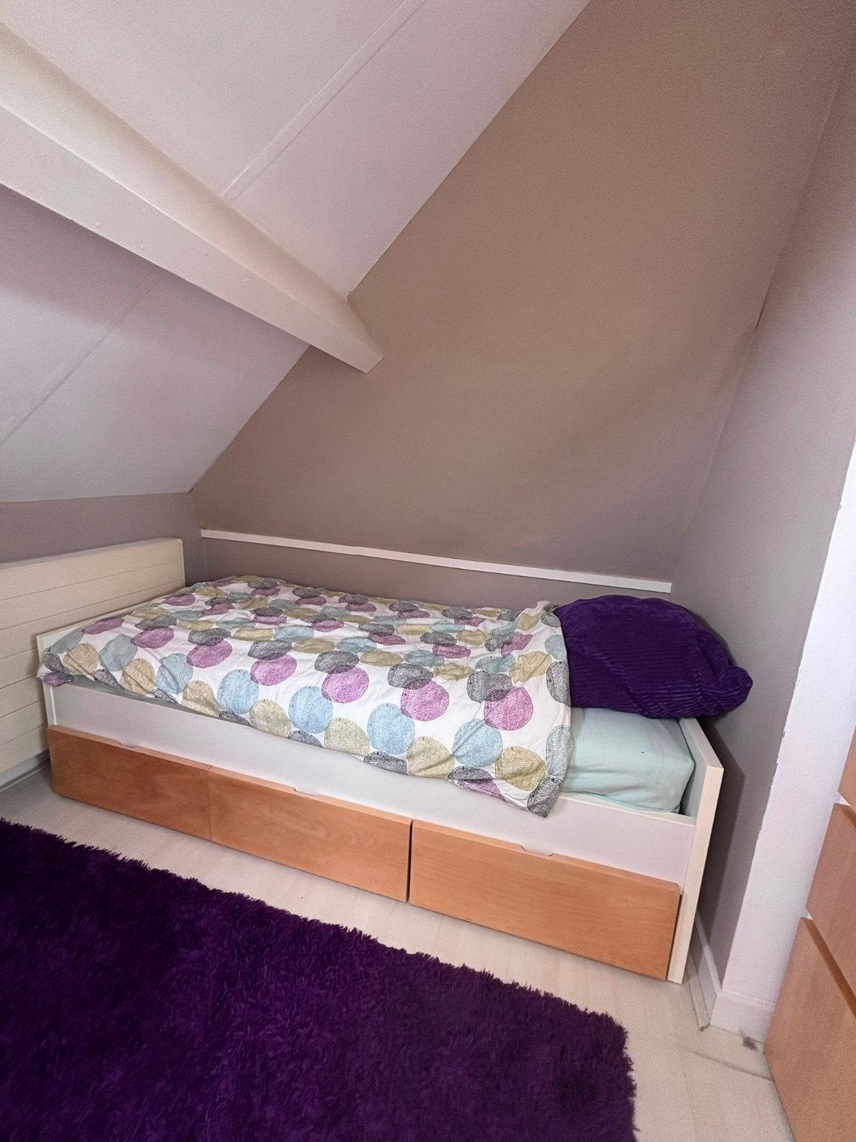 Eenpersoonsbed 90x200 met opberglades en matras, Huis en Inrichting, Slaapkamer | Bedden, 90 cm, Eenpersoons, Wit, Ophalen of Verzenden