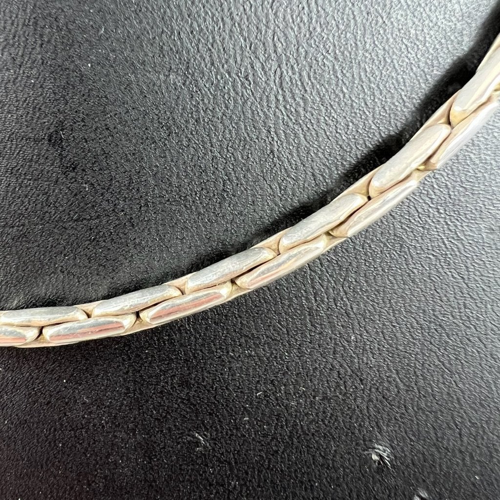 Zilveren Ketting | fantasieschakel massief | 30,82g | 413893, Ophalen of Verzenden, Goud, Goud