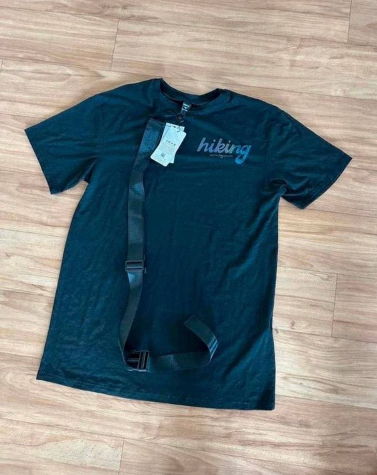 Nieuw met label: zwarte t-shirt jurk met riem - maat xs, Ophalen of Verzenden, Zo goed als nieuw, Zwart