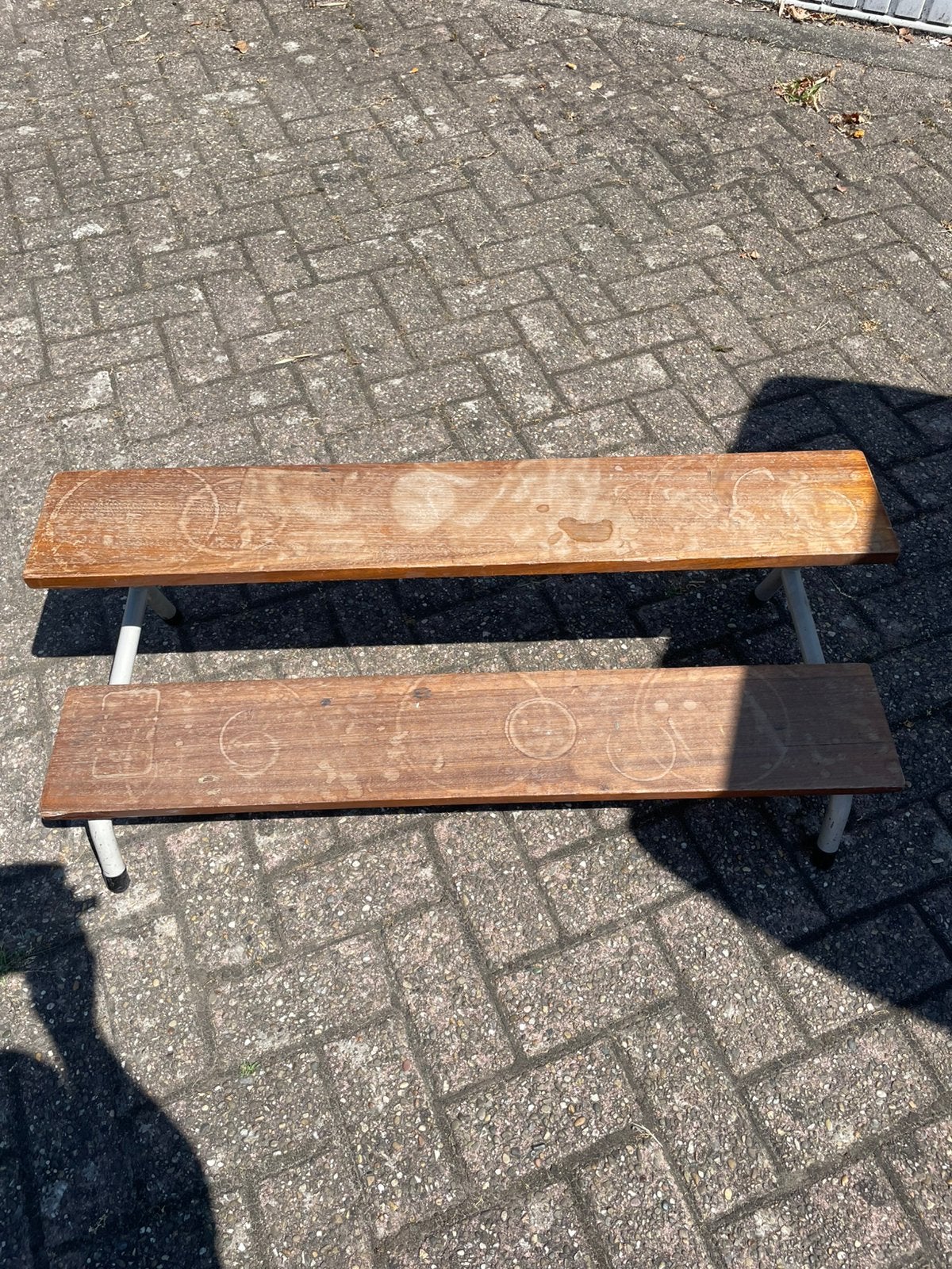 Schoolbord trapje bankje opstapje, Ophalen, Gebruikt