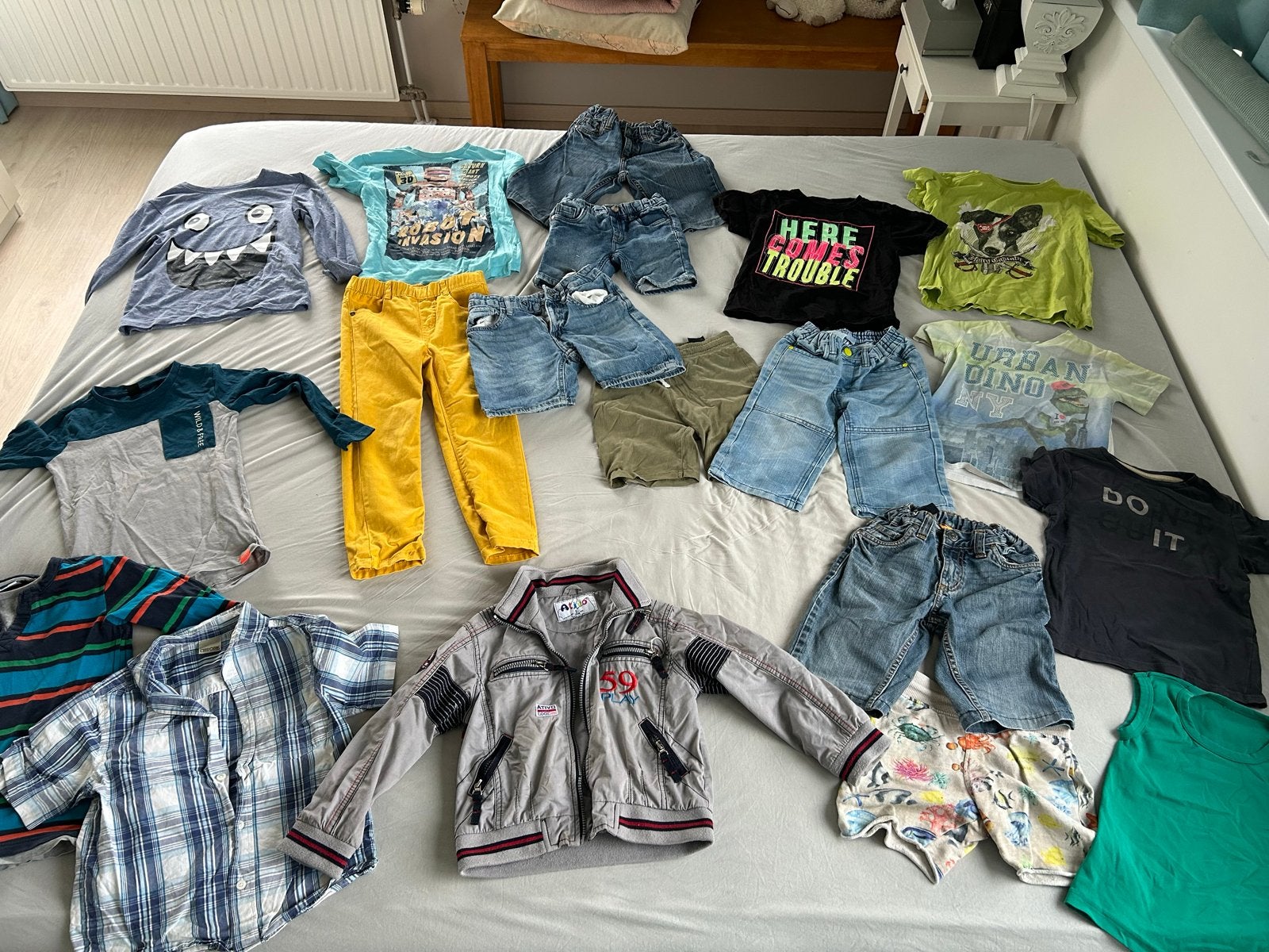 Jongens kledingpakket maat 110/116 - Zomer & Tussenseizoen, Ophalen of Verzenden, Gebruikt, Overige maten