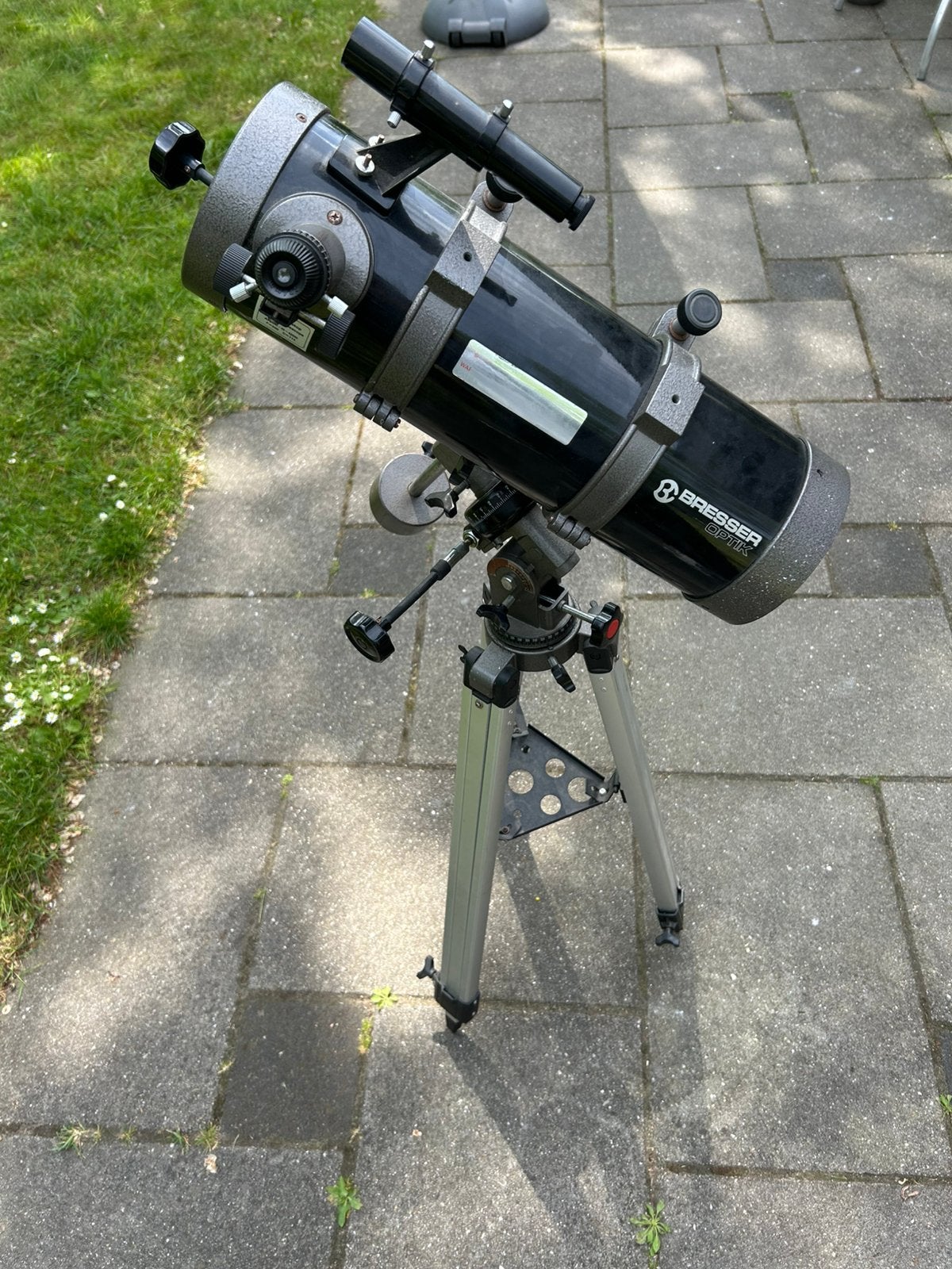 Bresser-telescoop op een equatoriale montering, Audio, Tv en Foto, Optische apparatuur | Telescopen, Ophalen, Gebruikt, 80 tot 200 mm