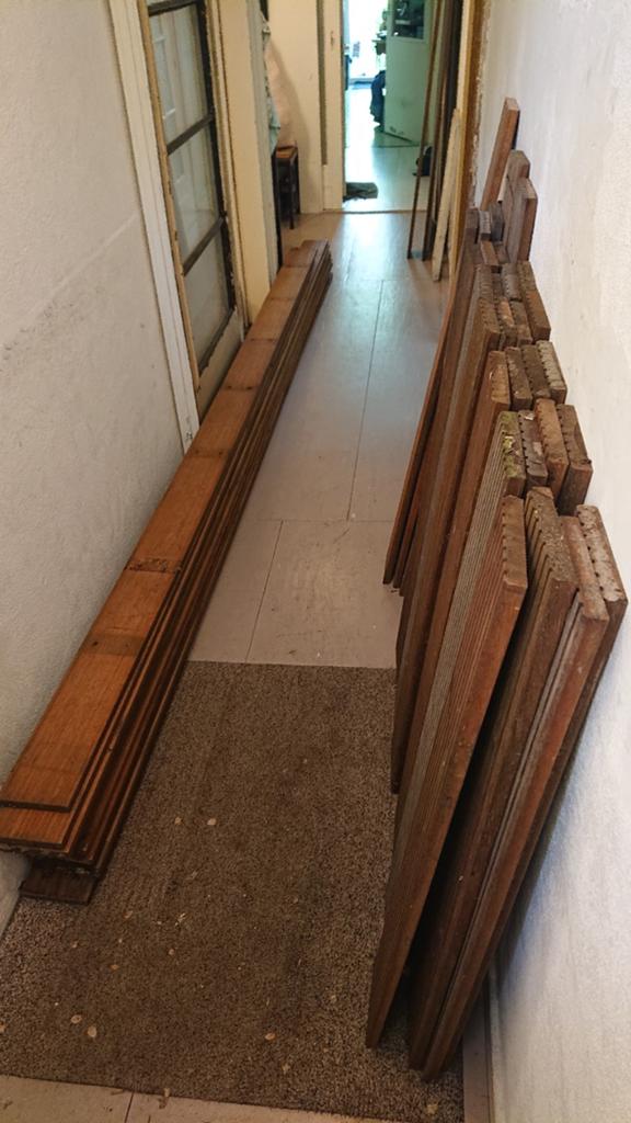 Hardhouten Bankirai Vlonderplanken - Diverse Lengtes ca 9 m2, Tuin en Terras, Terrasdelen en Vlonders, Gebruikt, Hout, Ophalen