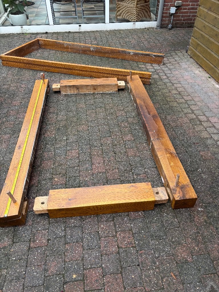 Houten balken afkomstig van schoorsteen, Gebruikt, Minder dan 25 mm, Grenen, Balk