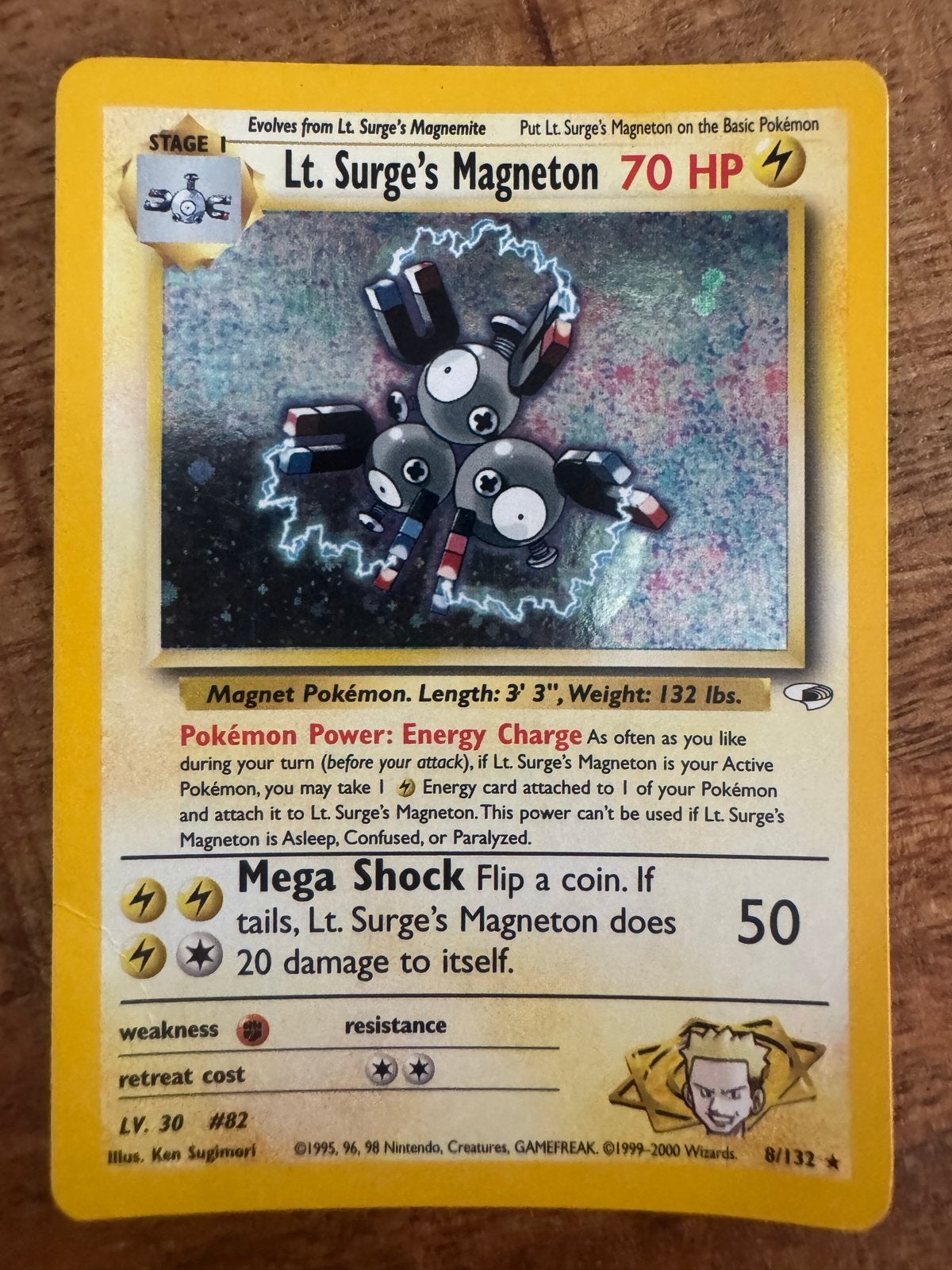 Lt. Surge's Magneton Pokémon Kaart 8/132 (Gym Heroes), Ophalen of Verzenden, Losse kaart