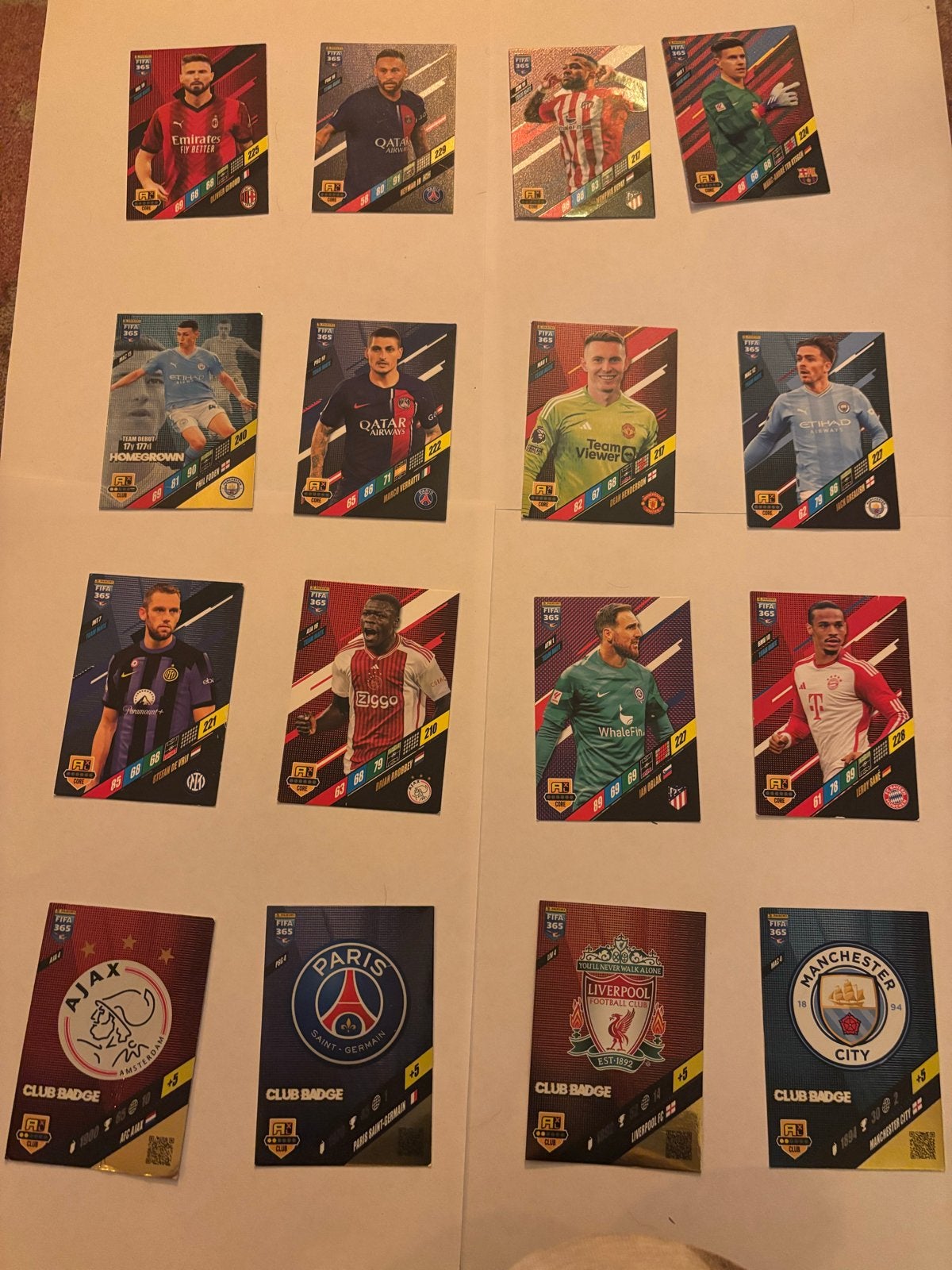 FIFA 365 Adrenalyn XL 2024 Voetbalplaatjes - Diverse Clubs, Verzamelen, Ophalen of Verzenden, Zo goed als nieuw, Buitenlandse clubs