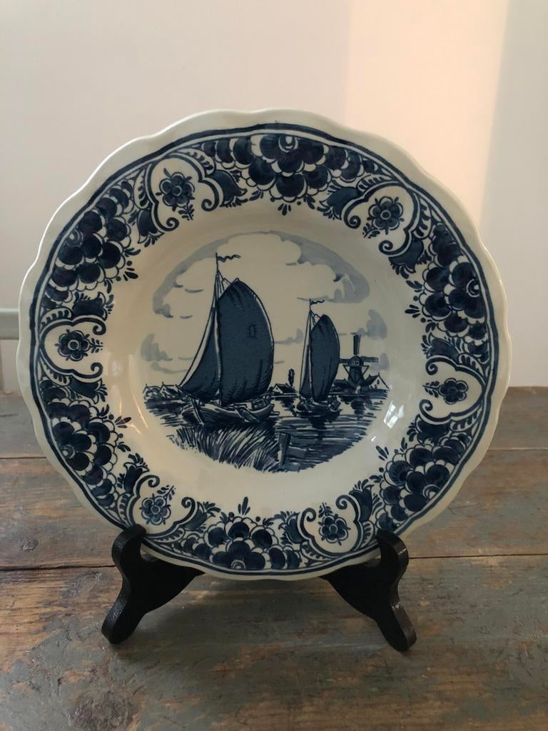 DELFT BLAUW BORD OP STAANDER ZGSTAAT!, Ophalen of Verzenden