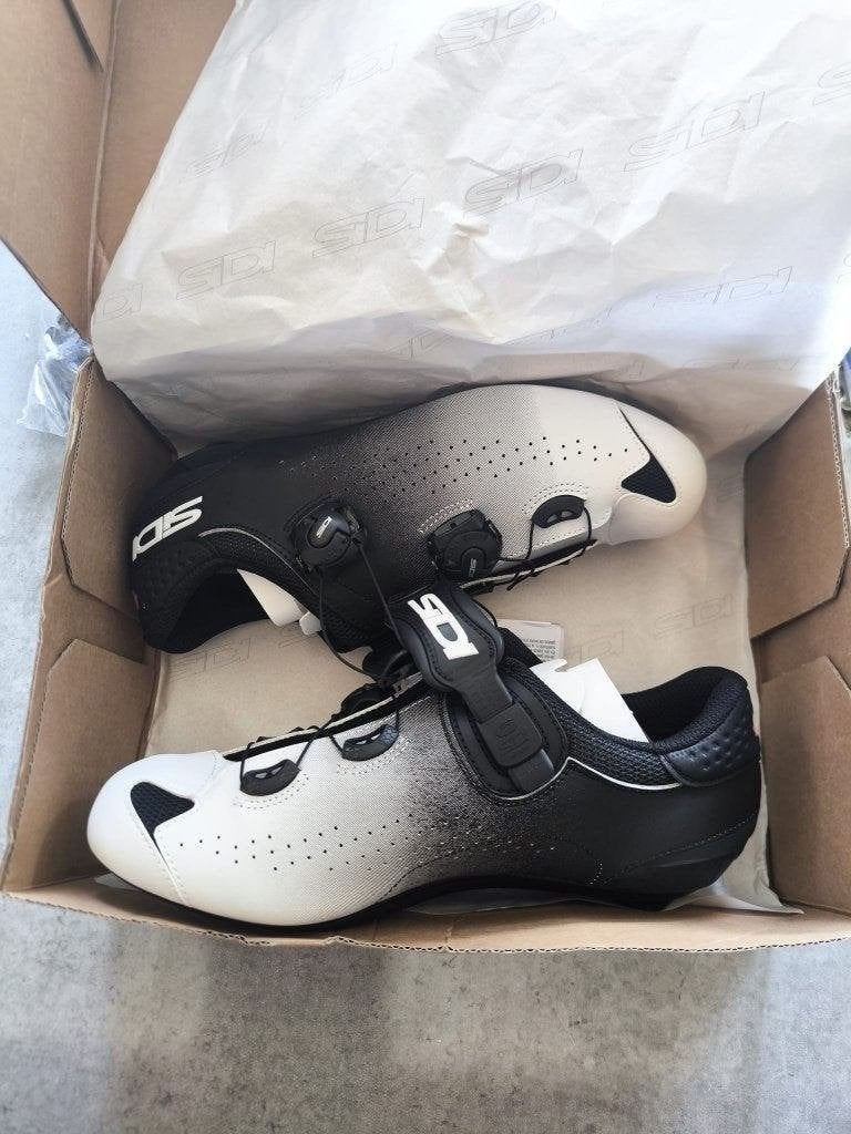 Sidi Genius 10 Mega Wielrenschoenen Wit/Zwart Heren Maat 42, Ophalen of Verzenden, Nieuw