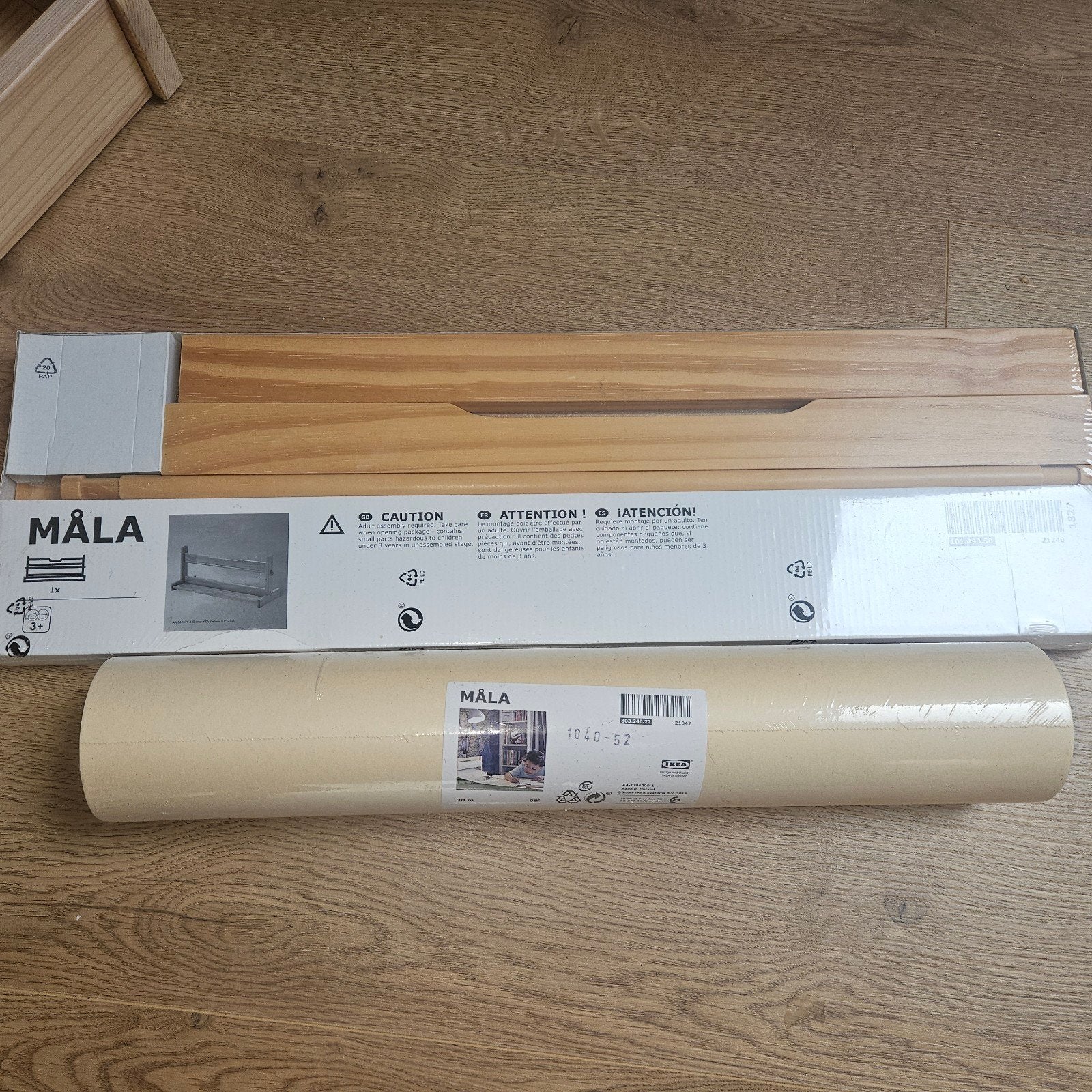 IKEA MÅLA Tekenrolhouder met tekenrol, Ophalen, Nieuw, Jongen of Meisje