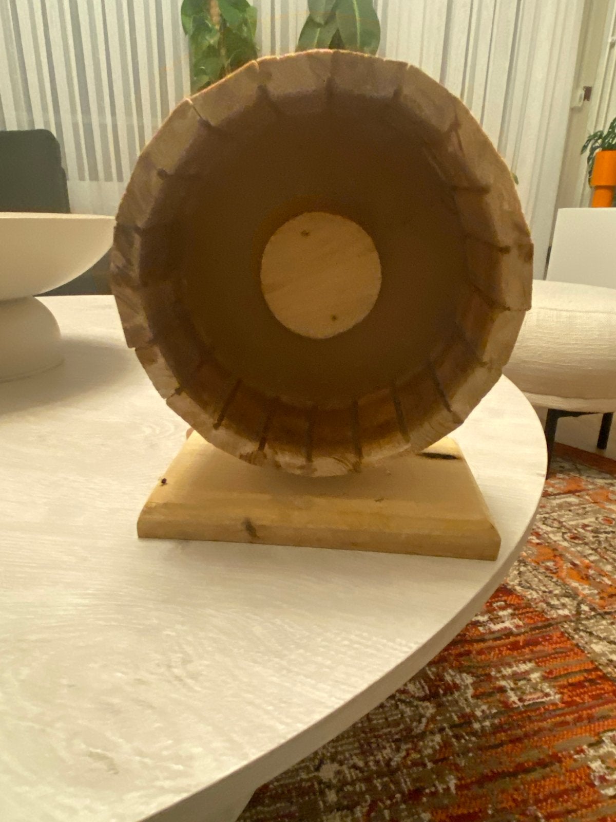 Houten hamsterwiel - handgemaakt, Ophalen of Verzenden, Gebruikt