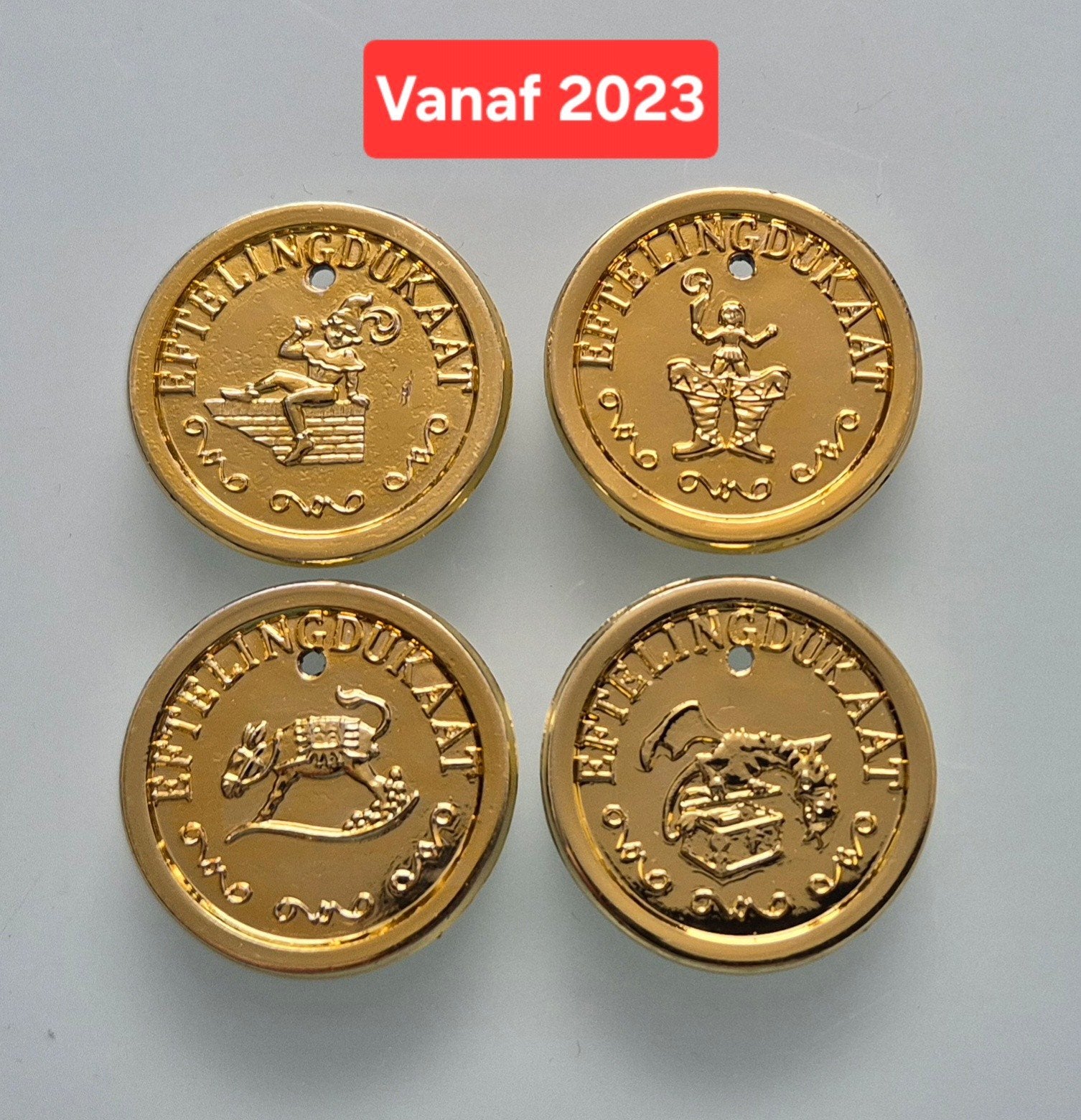 Efteling dukaten - kringel (nieuw type vanaf 2023), Ophalen of Verzenden, Nieuw, Button of Speldje