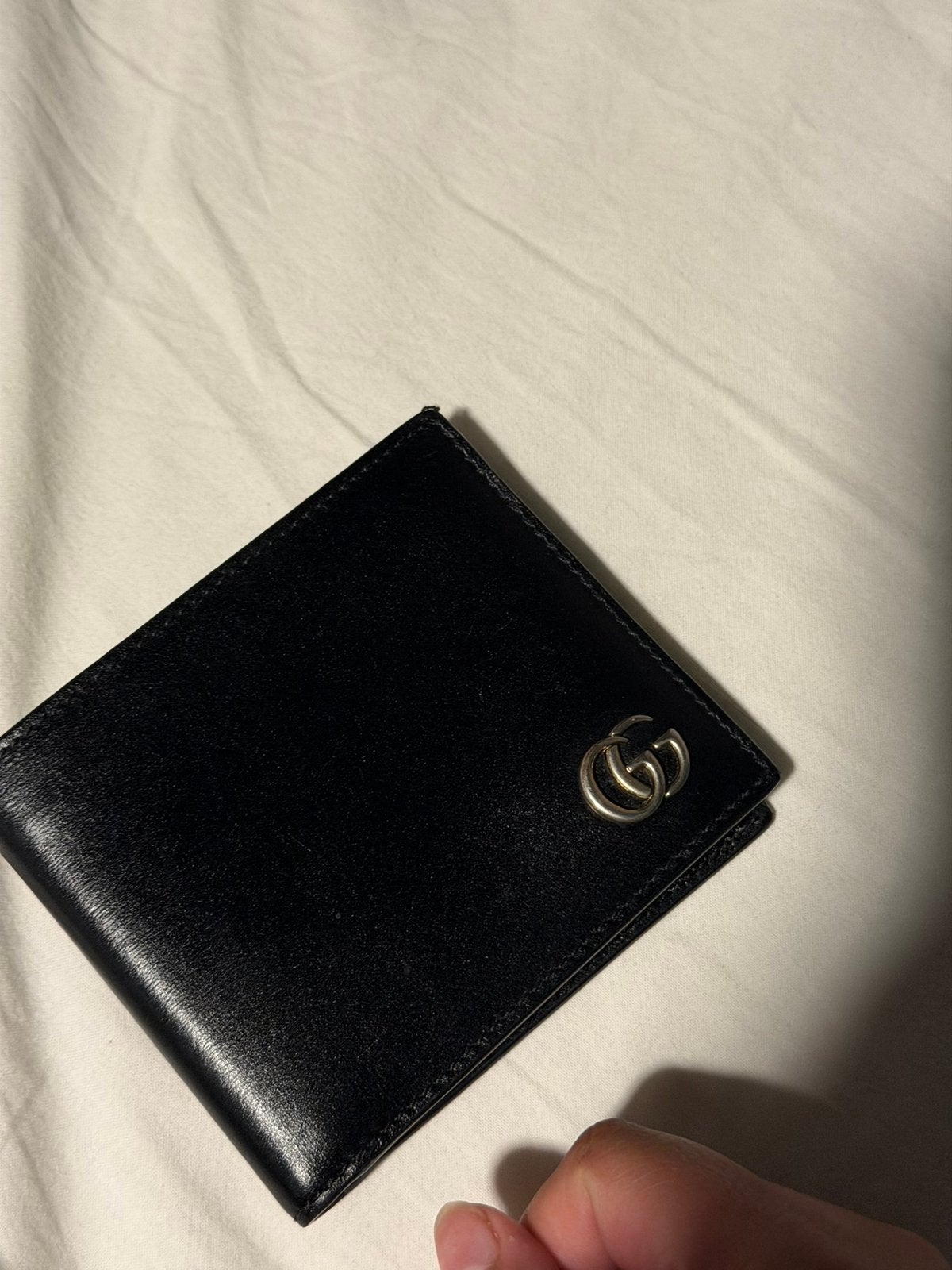 Heren portomonnee Gucci, Ophalen of Verzenden, Zo goed als nieuw, Zwart, Leer