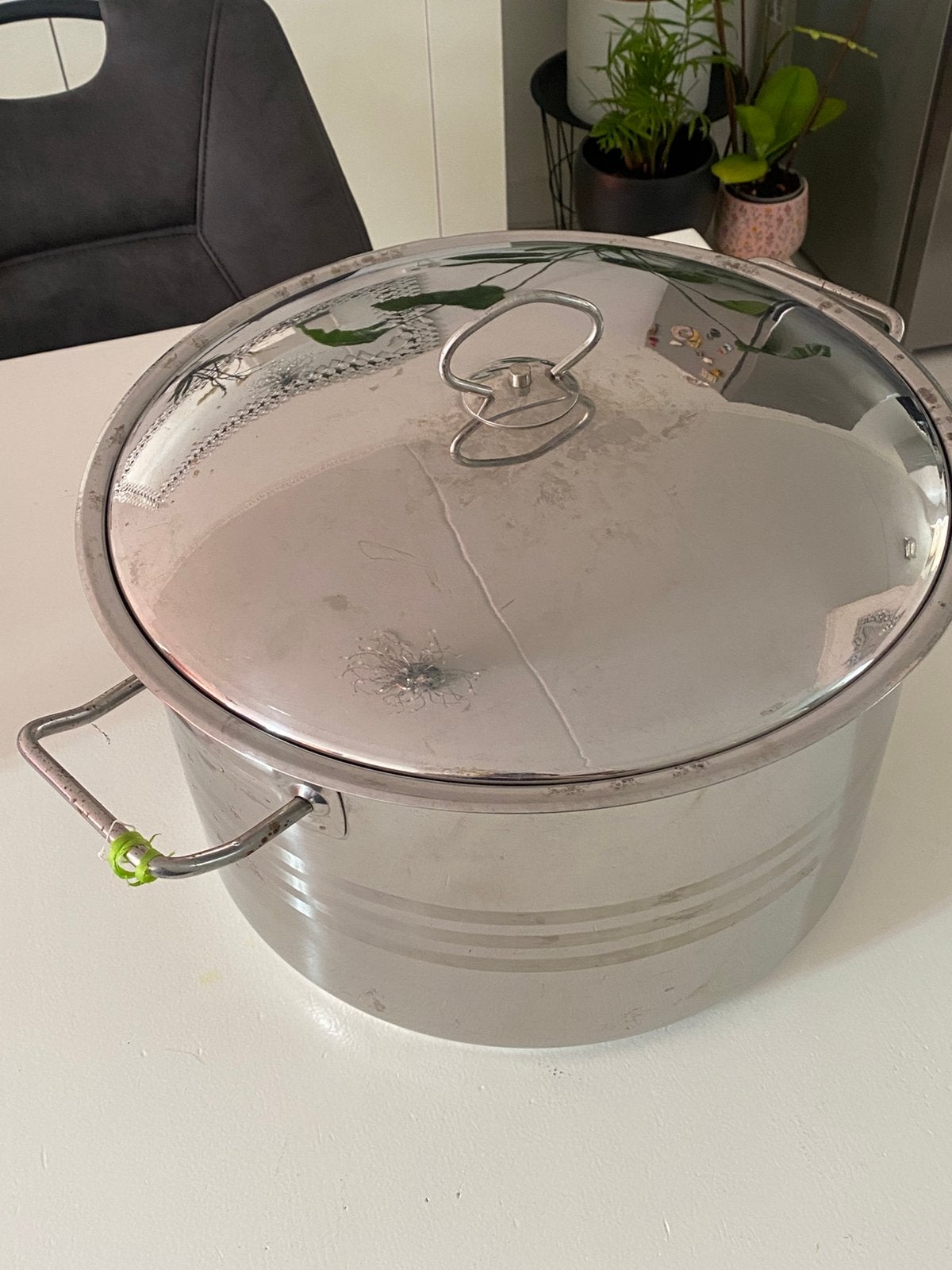 Grote pan, Huis en Inrichting, Keuken | Potten en Pannen, Ophalen, Zo goed als nieuw, Rvs