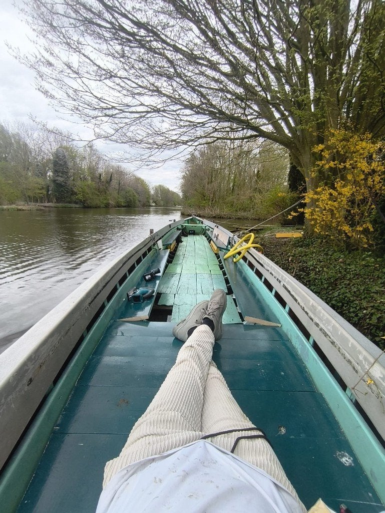Houten boot uit Suriname met Yamaha 9.9 langstaart, Watersport en Boten, Sloepen, Rondzit, 10 pk, 2 m, 60 cm