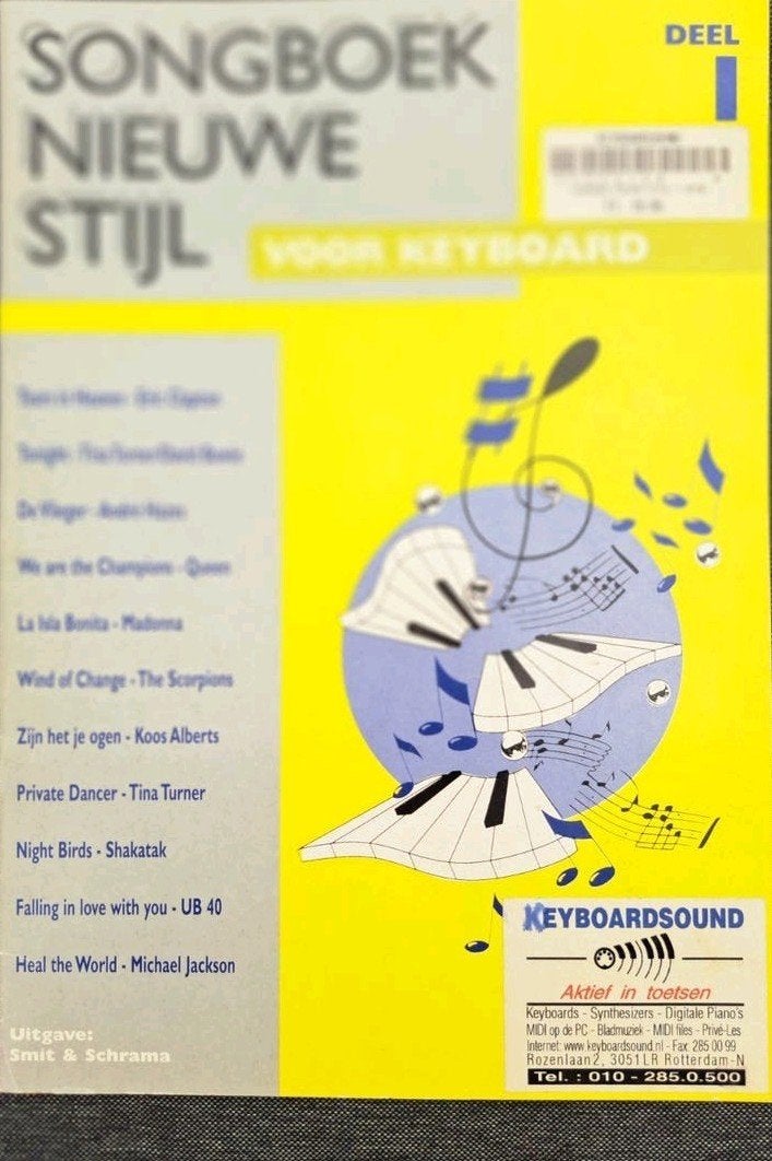 Songboek Nieuwe Stijl voor Keyboard - Deel 1, Gebruikt, Overige soorten, Ophalen of Verzenden, Keyboard
