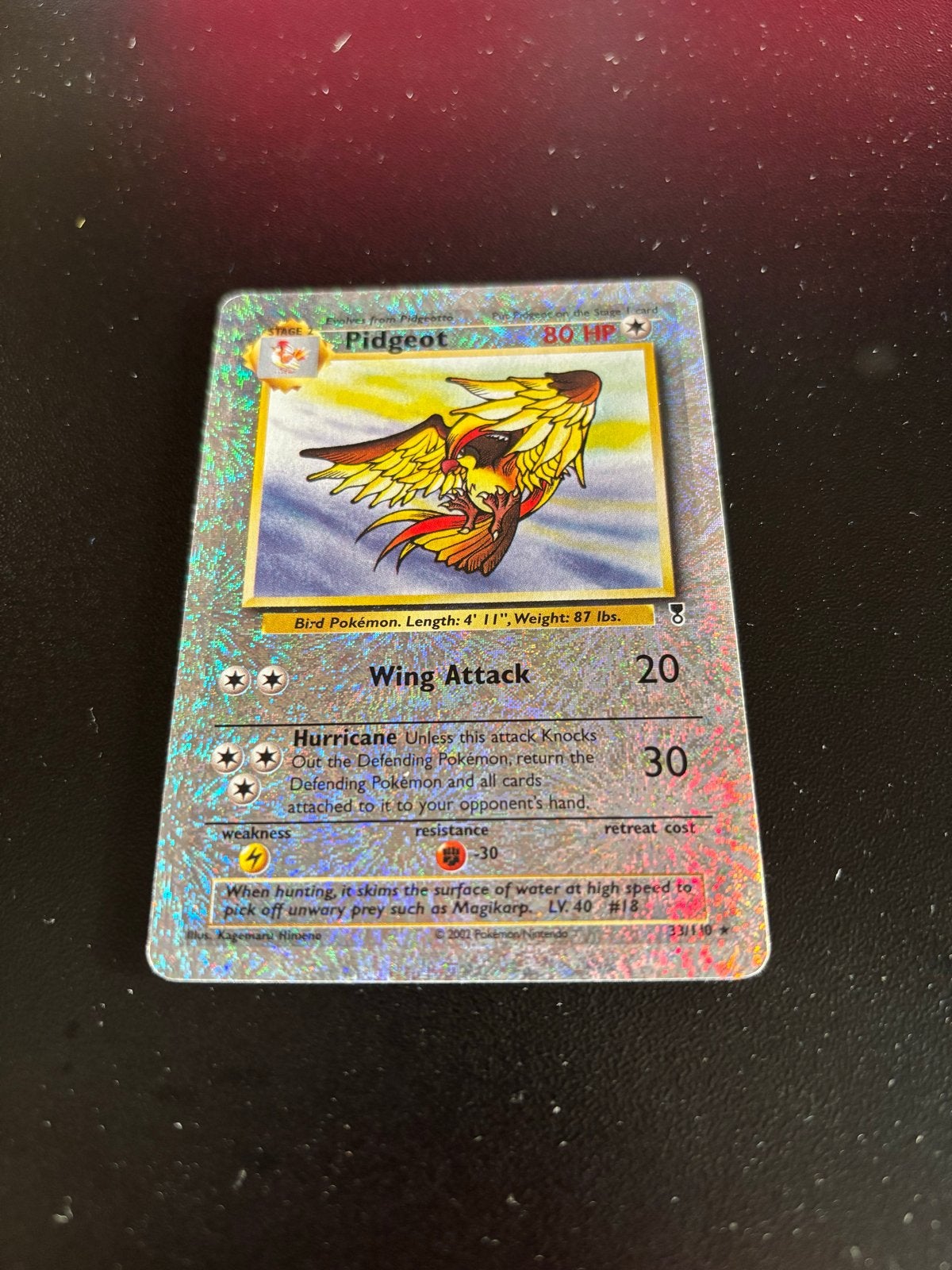 Pidgeot 33/130 Holo Foil Pokémon Kaart, Ophalen of Verzenden, Zo goed als nieuw, Losse kaart, Foil