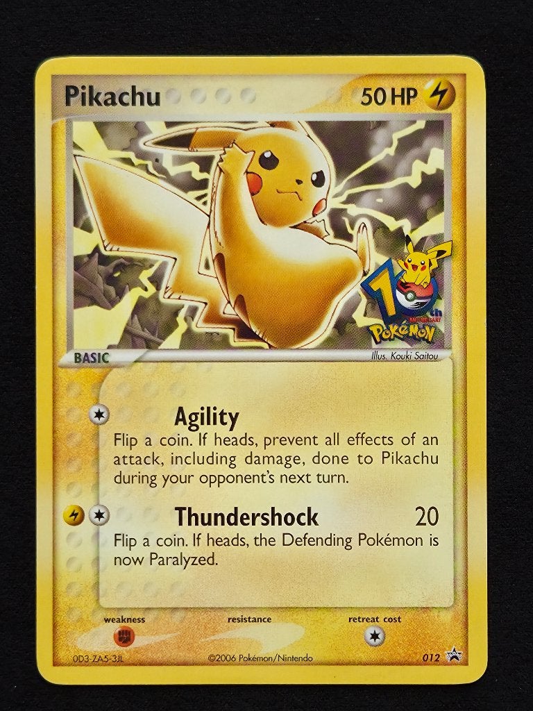Pikachu 10th anniversary Journey Across America #1, Ophalen of Verzenden, Zo goed als nieuw, Losse kaart