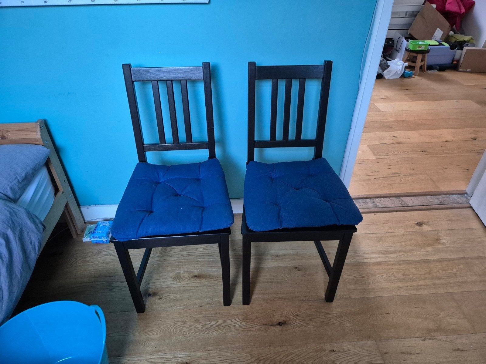 IKEA Stefan stoelen (4 stuks) - zwart houtlook, Huis en Inrichting, Stoelen, Ophalen, Gebruikt, Zwart, Vier