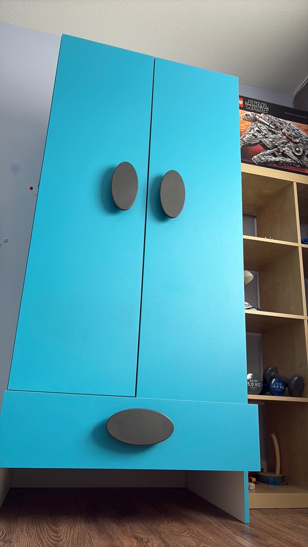 Gratis Ikea blauwe kledingkast, Kinderen en Baby's, Ophalen, Gebruikt, Kast, 70 cm of meer