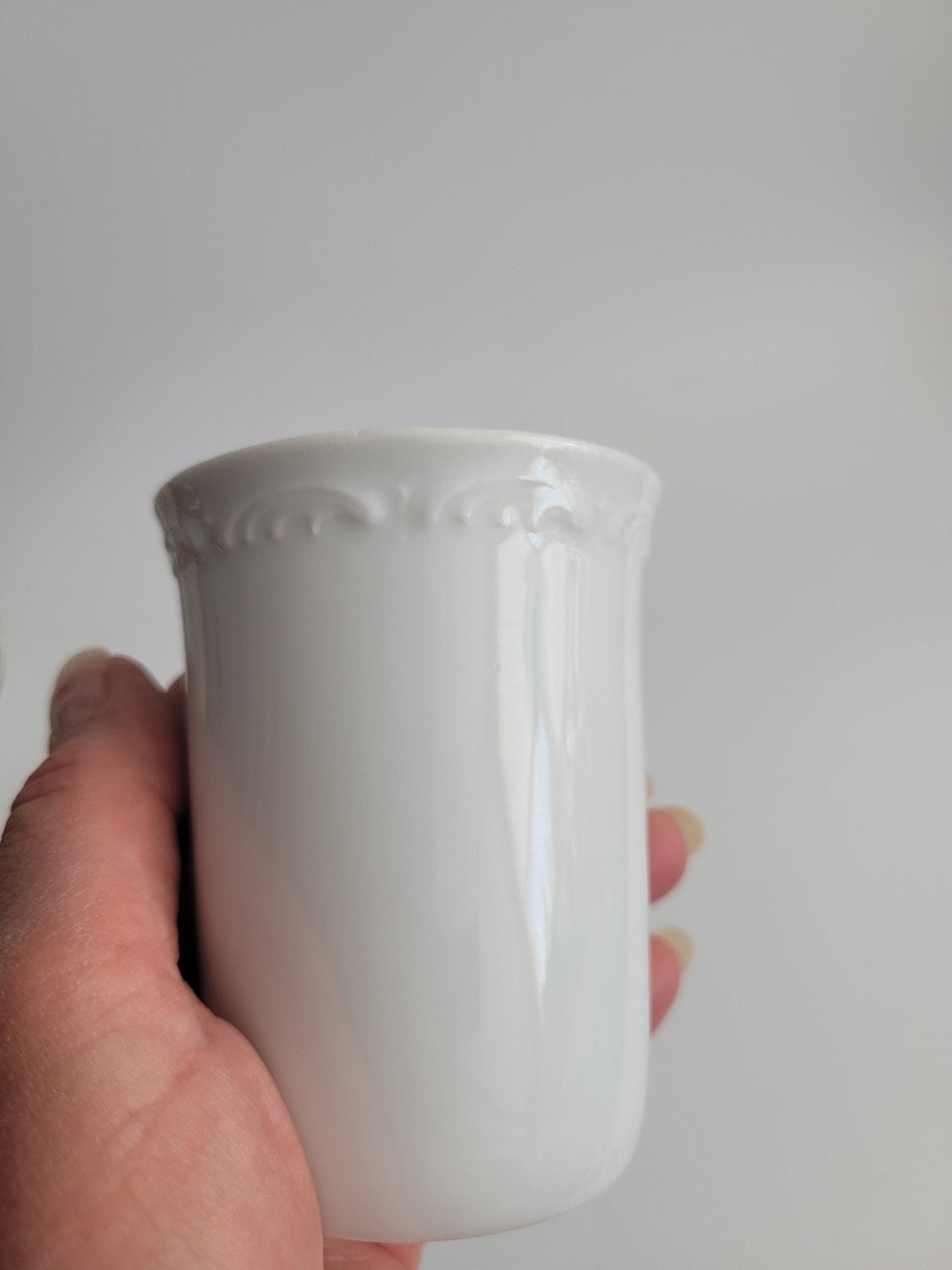 izgs mooi brocante vaasje lepelvaasje vorkjes, Ophalen of Verzenden